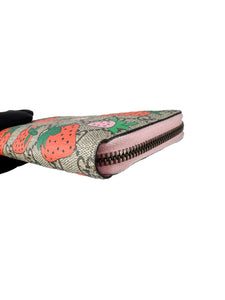 Gucci GG strawberry zip around wallet 5738651147