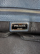 Prada Convertible Shopper Tote Vitello Daino Large Navy/black  56