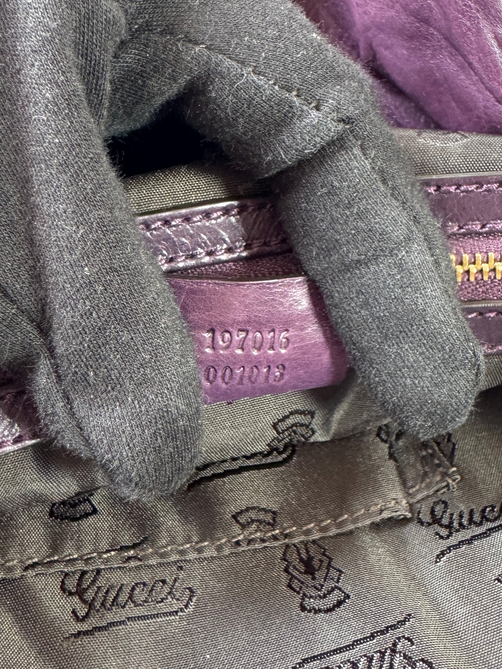 Gucci Hysteria burgundy leather patent leather bag 197016 001013