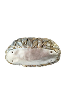 Miu Miu gold & silver nappa leather patchwork bag 122