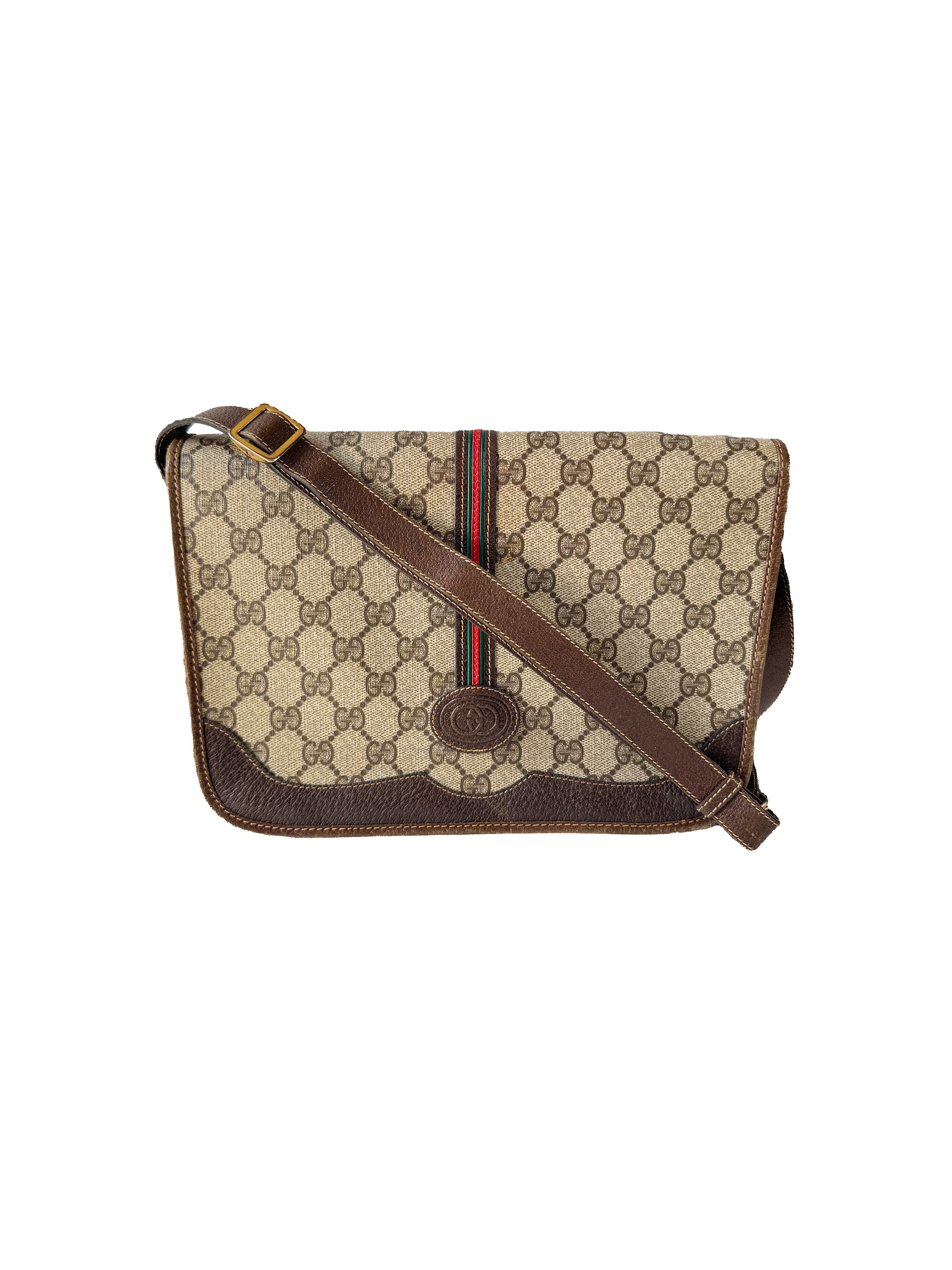 Gucci GG brown vintage Sherry line crossbody  001.116.0551