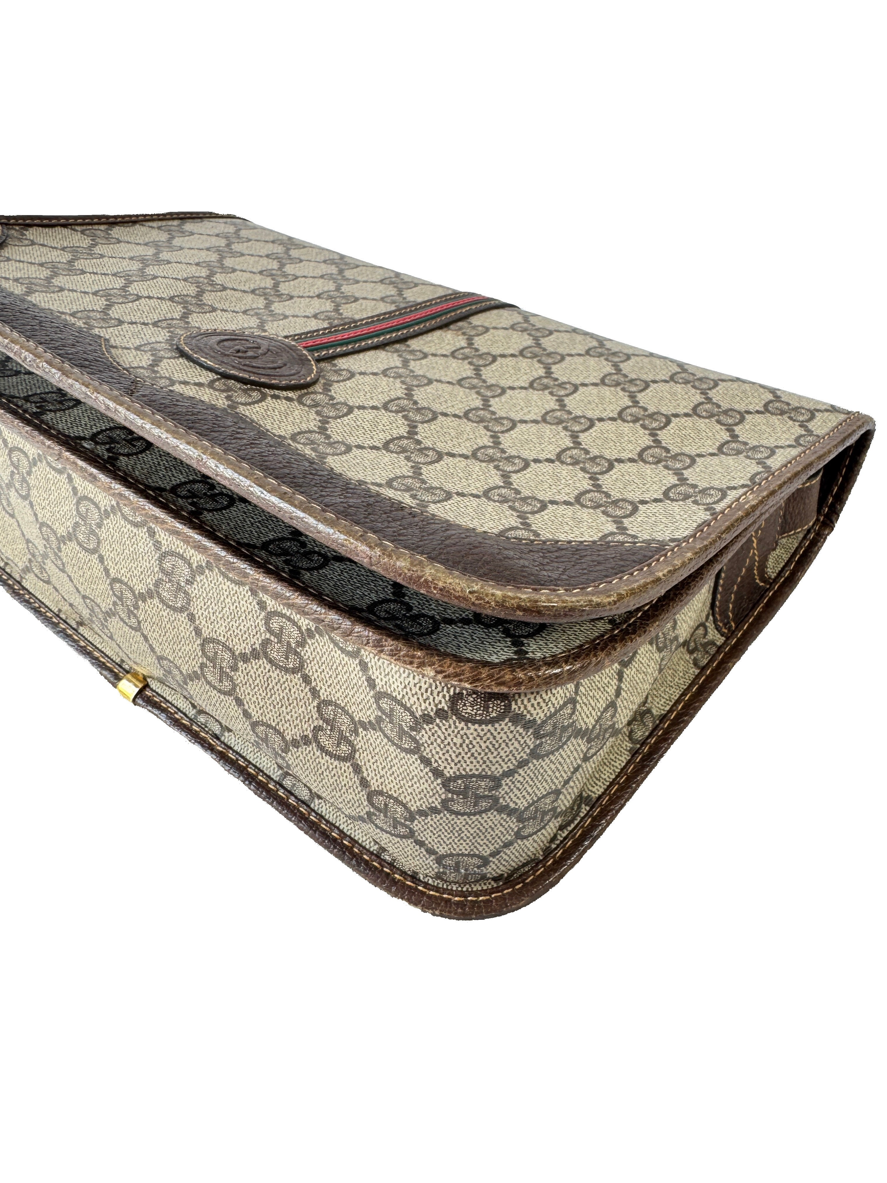 Gucci GG brown vintage Sherry line crossbody  001.116.0551