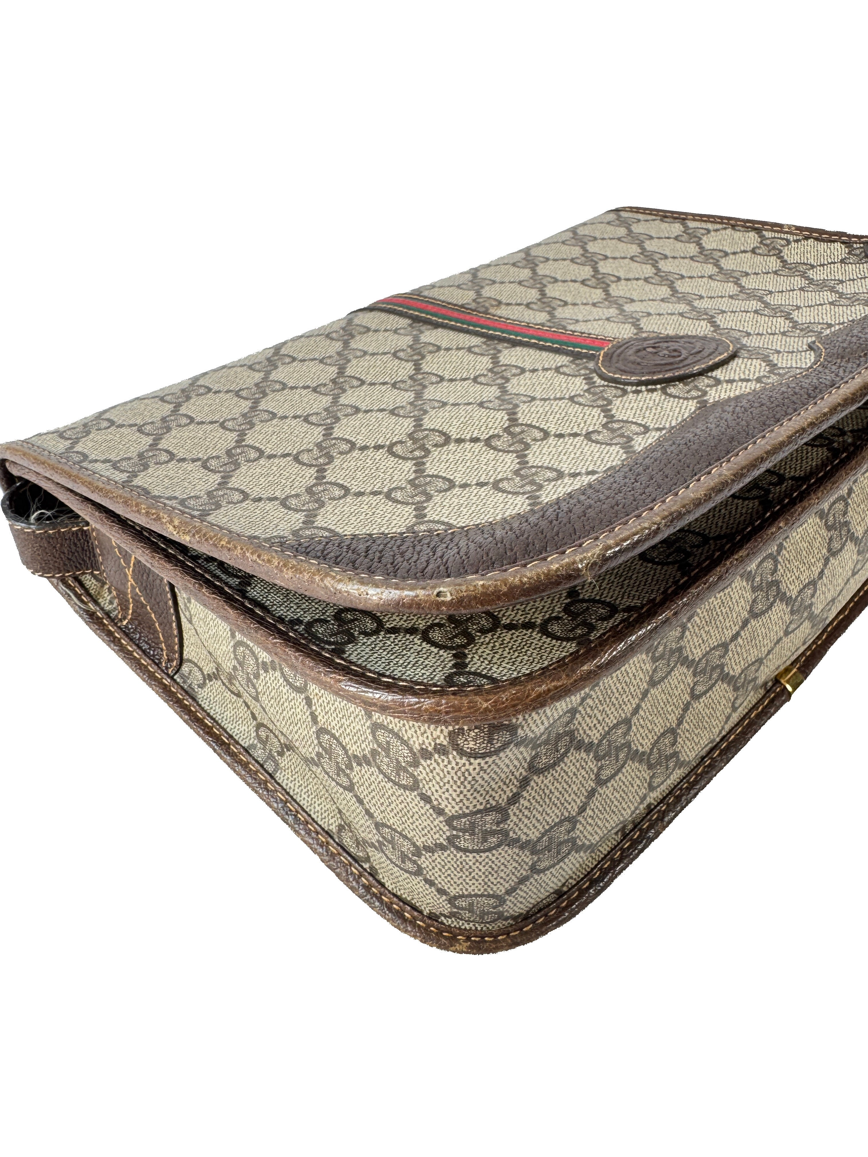 Gucci GG brown vintage Sherry line crossbody  001.116.0551