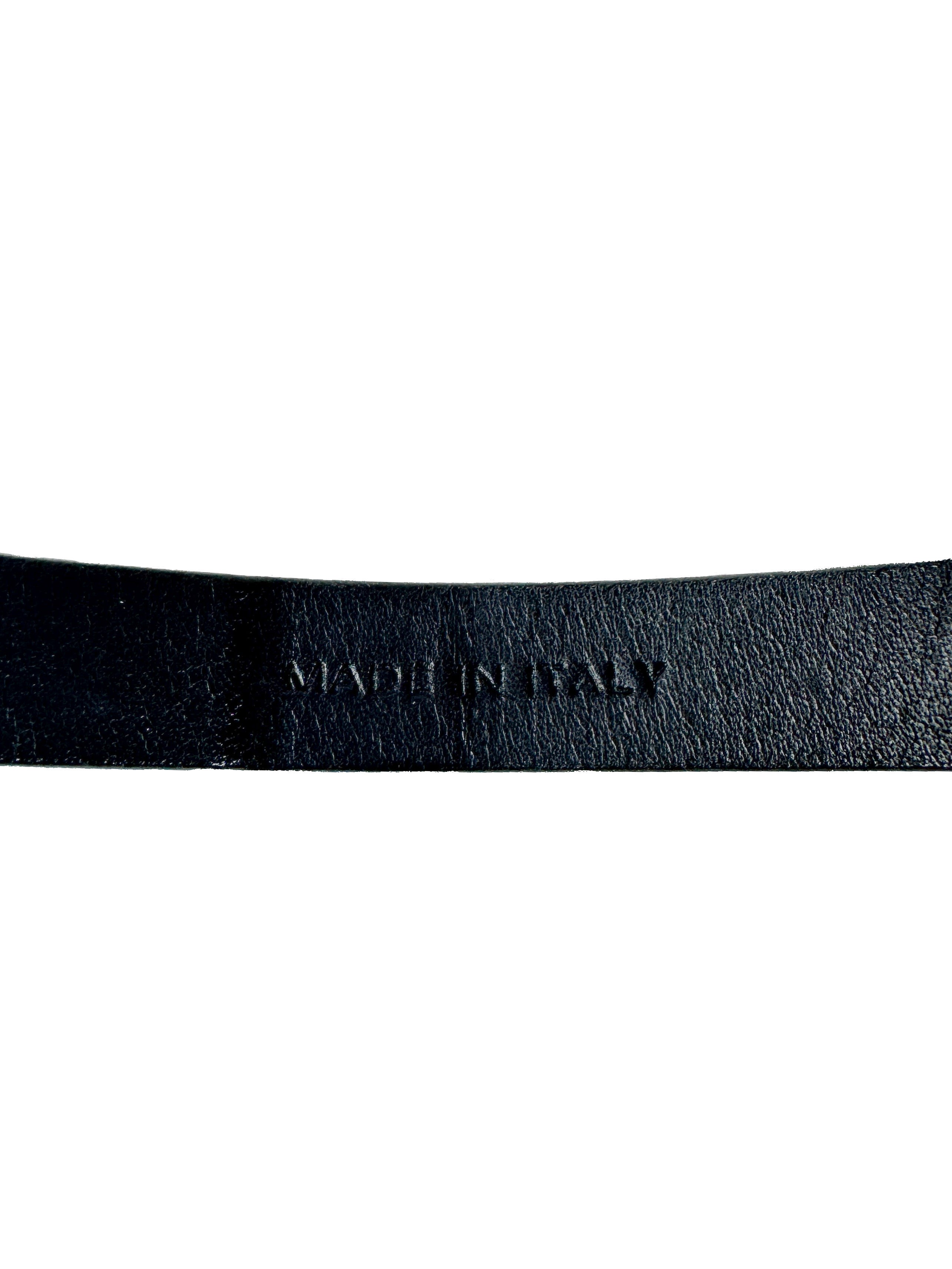 Salvatore Ferragamo black leather Vara bow bracelet BOX