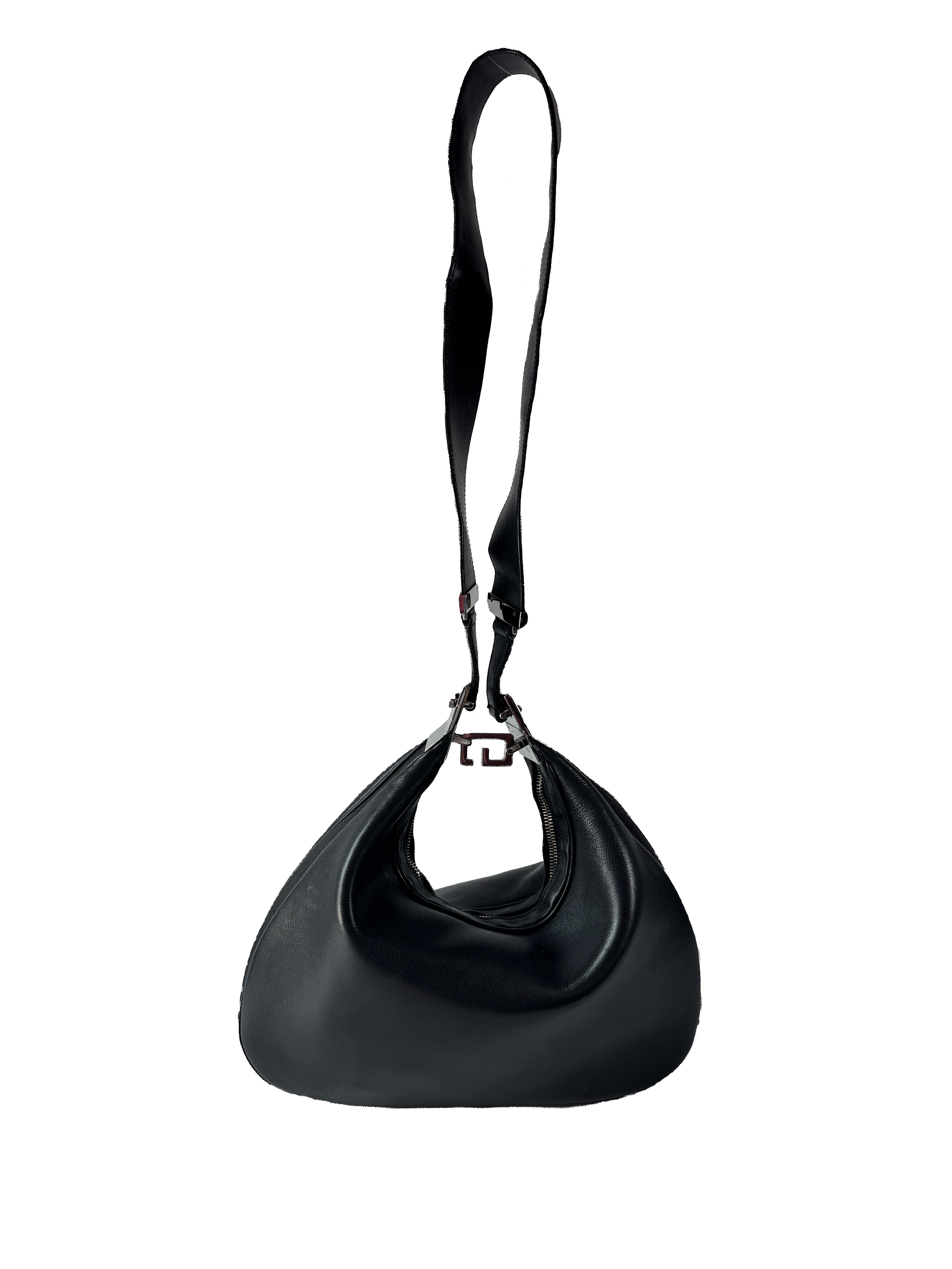 Gucci GG black leather Attache shoulder bag 001 3315 002058