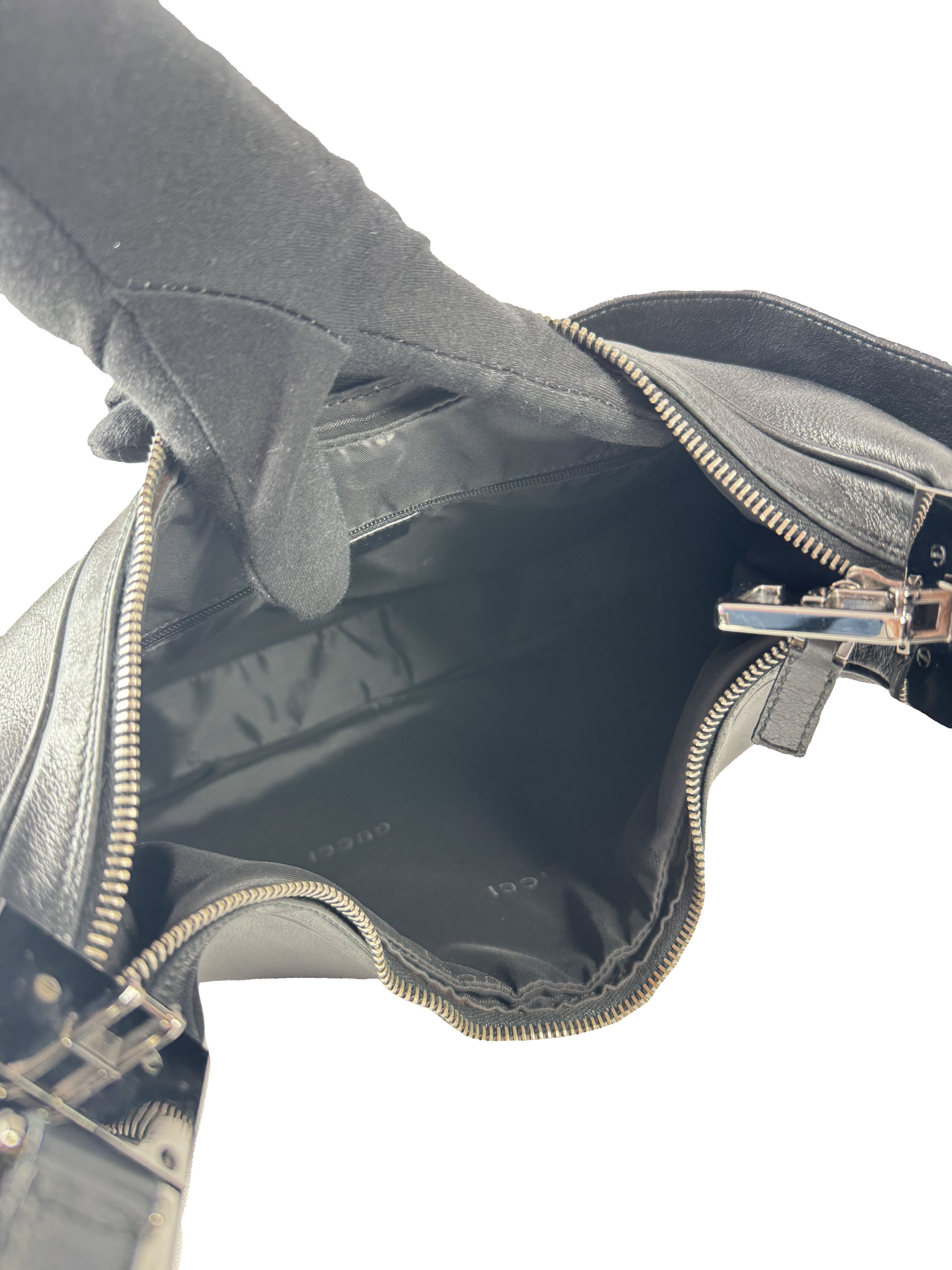 Gucci GG black leather Attache shoulder bag 001 3315 002058