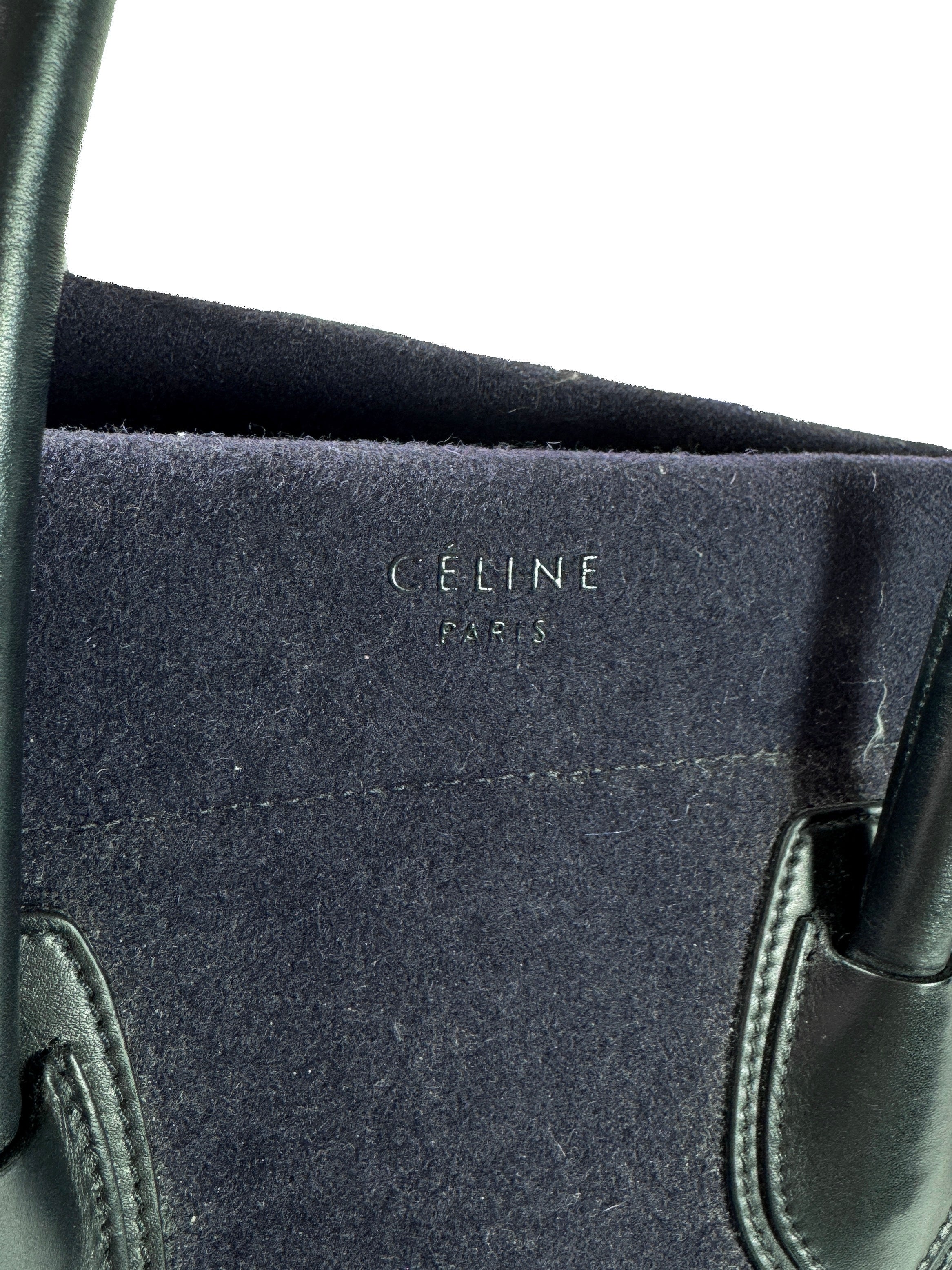 Celine navy wool Phantom tote F-LA-0154
