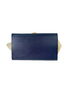 Celine smooth calfskin linen medium tri color navy/black Trapeze SMP1102