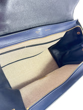 Celine smooth calfskin linen medium tri color navy/black Trapeze SMP1102