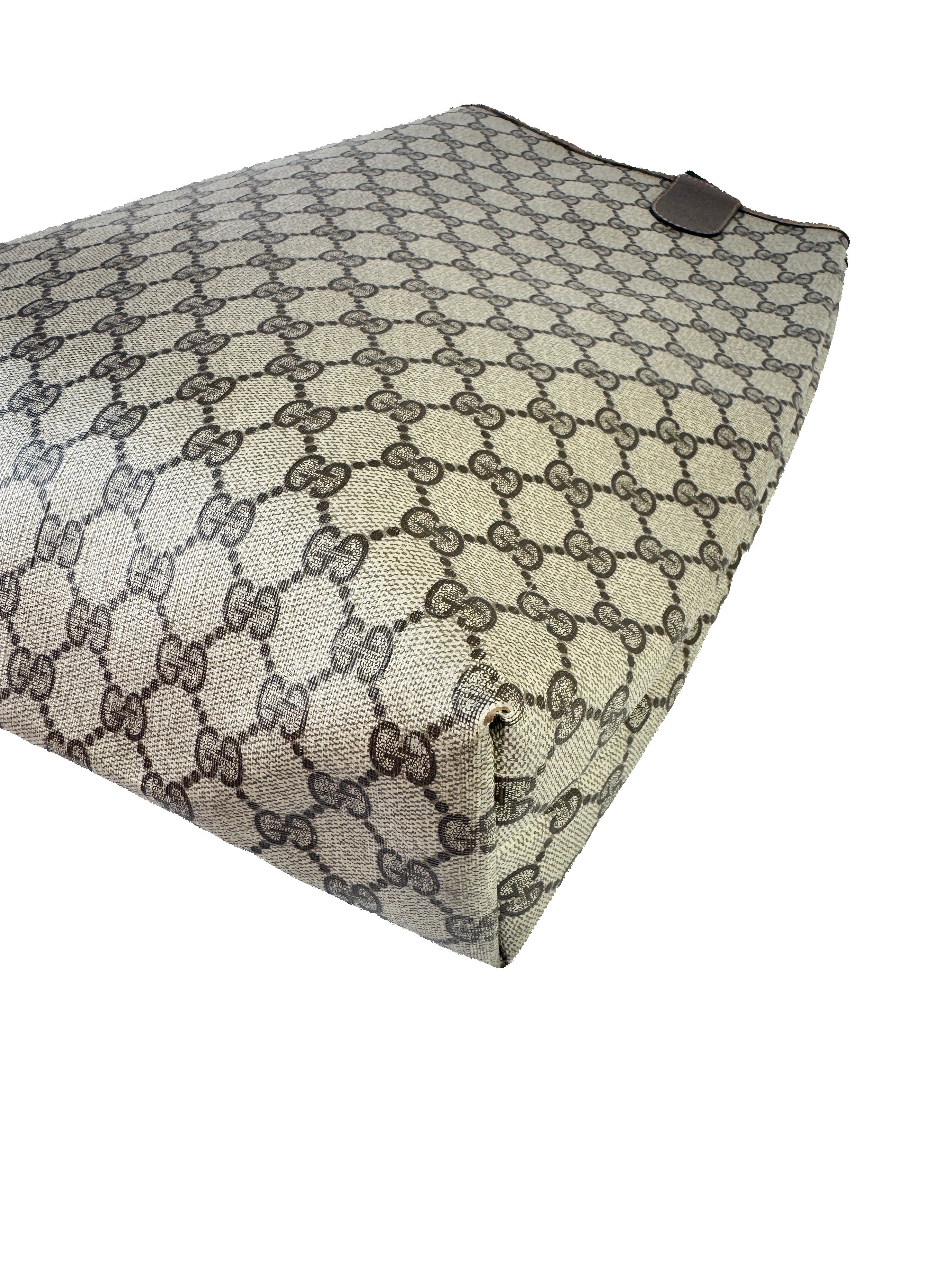 Gucci vintage Sherry line brown GG tote 39-02-003