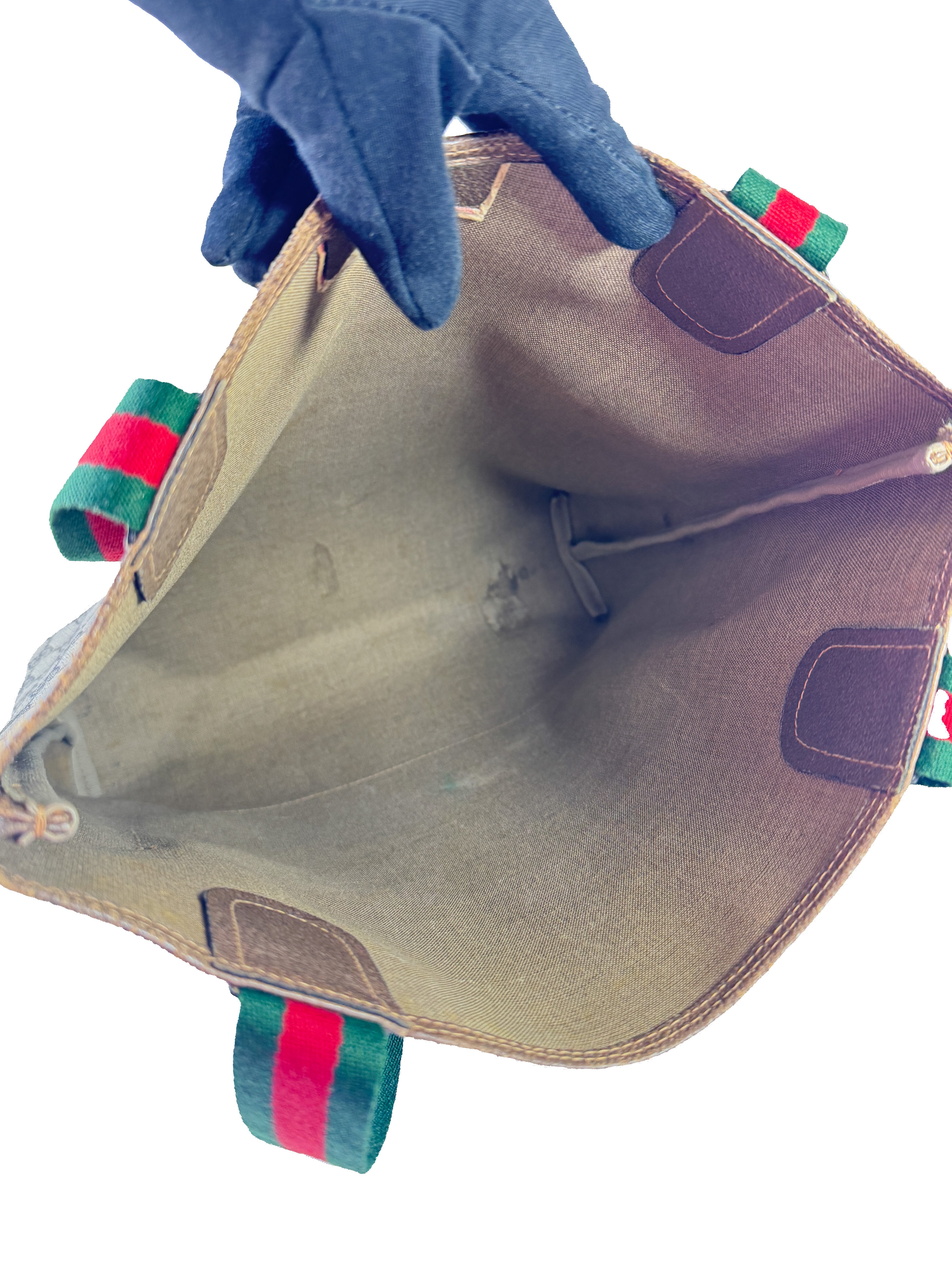 Gucci vintage Sherry line brown GG tote 39-02-003