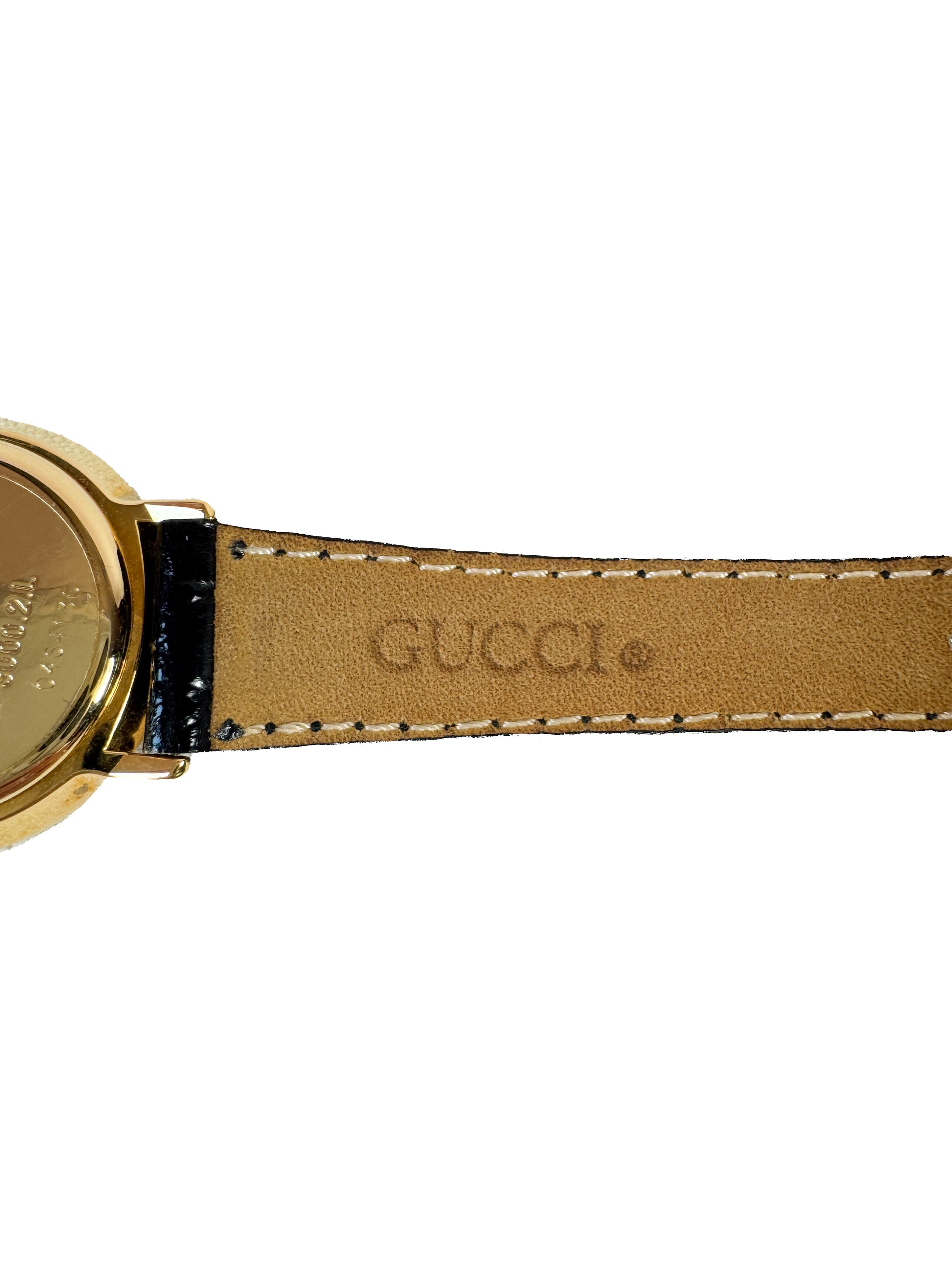 Gucci black/gold 3000.2.L 24mm watch 464136