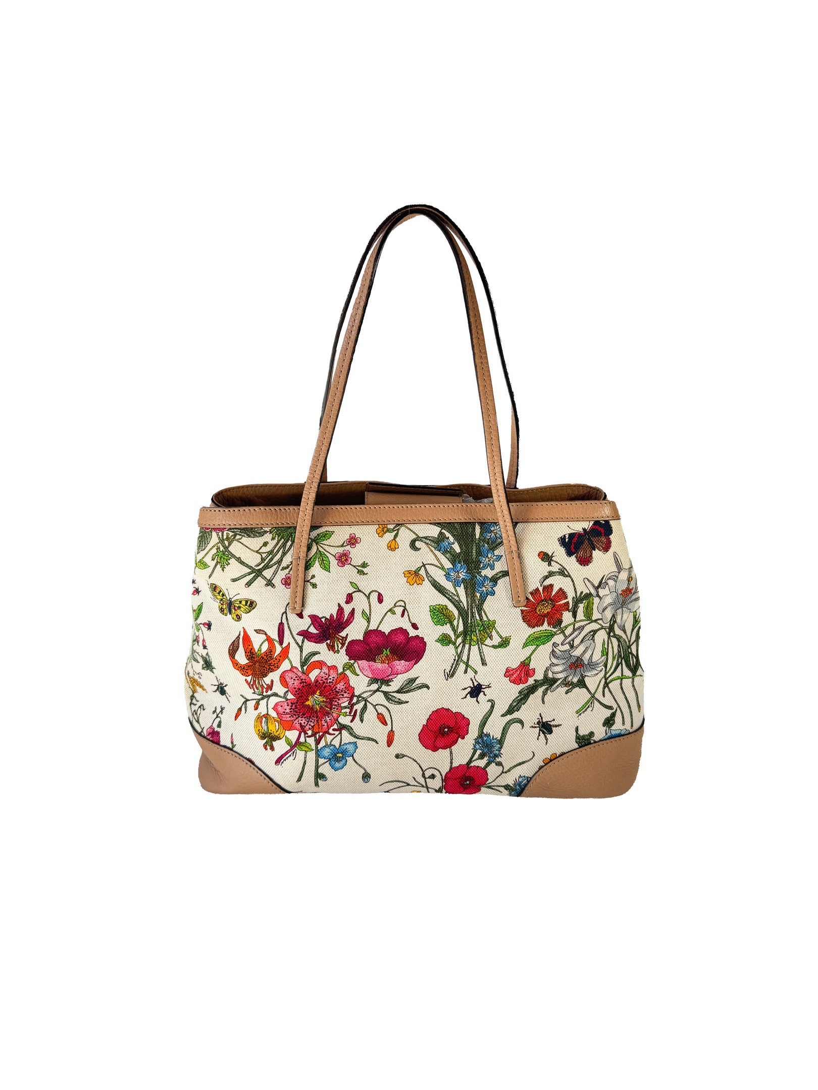 Gucci cream medium Flora tote 358470 498879