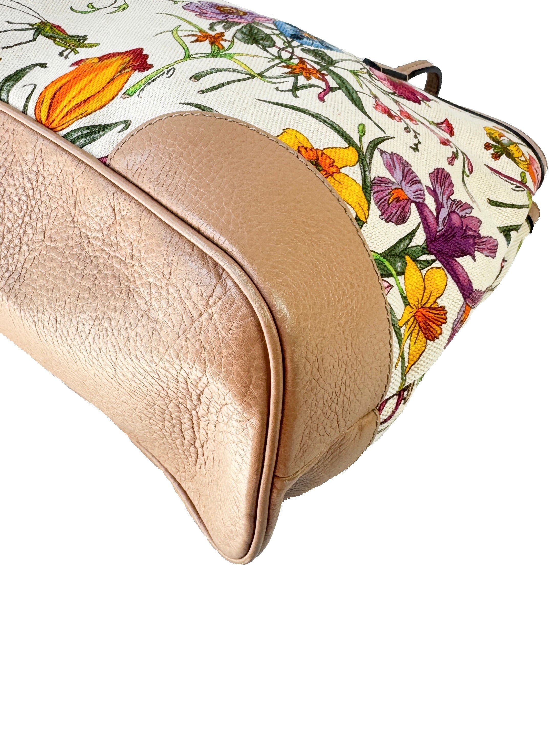 Gucci cream medium Flora tote 358470 498879