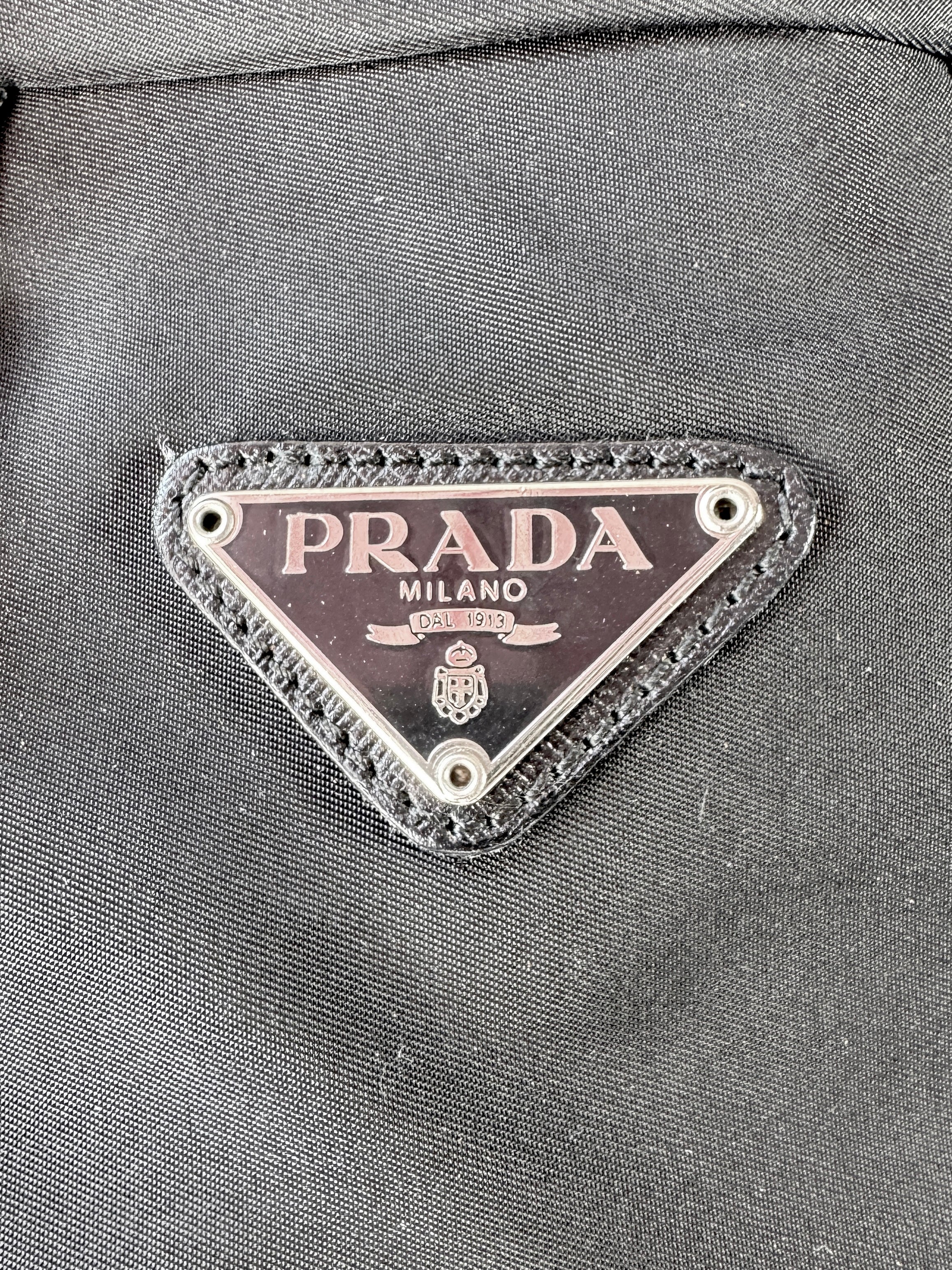 Prada Tessuto front pocket nylon black backpack 10