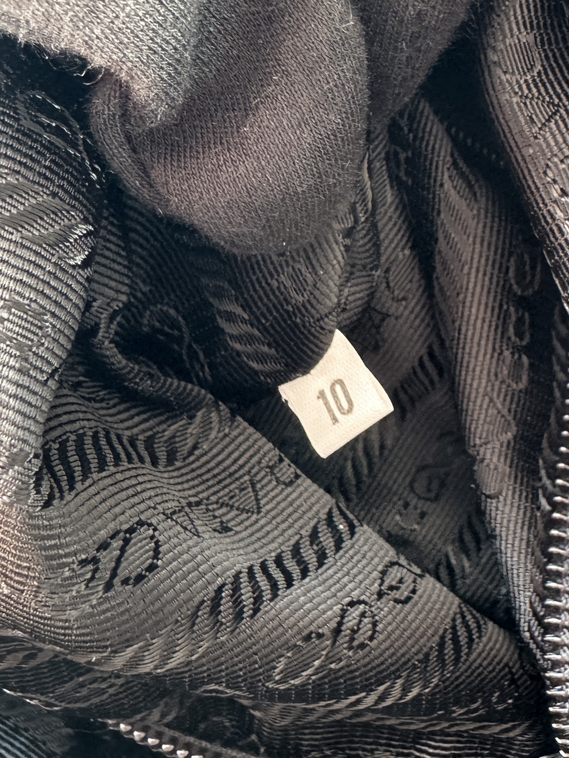 Prada Tessuto front pocket nylon black backpack 10