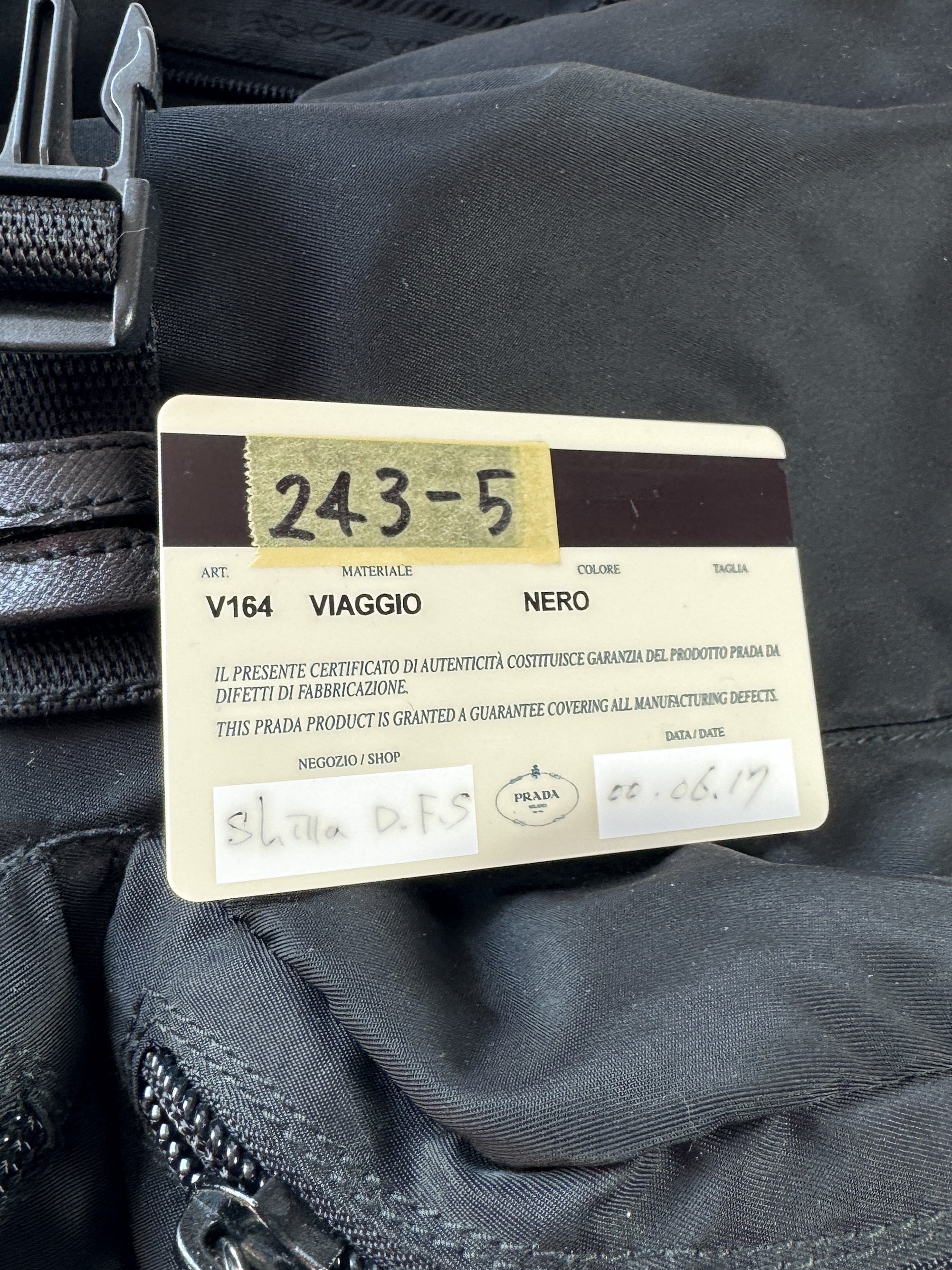 Prada Tessuto front pocket nylon black backpack 10