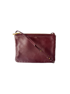 Celine burgundy trio crossbody W-LM-3159