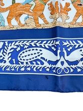 Hermès navy Early America 90cm silk scarf *as is*