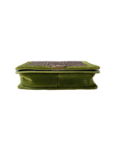 Chanel Velvet Tweed Large Boy Flap Green 18255172