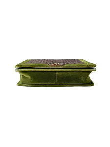 Chanel Velvet Tweed Large Boy Flap Green 18255172