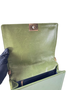 Chanel Velvet Tweed Large Boy Flap Green 18255172