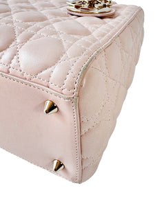 Christian Dior light pink leather medium Lady Dior 05-MA-0152
