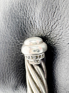 David Yurman 7MM sterling silver, gold station bracelet