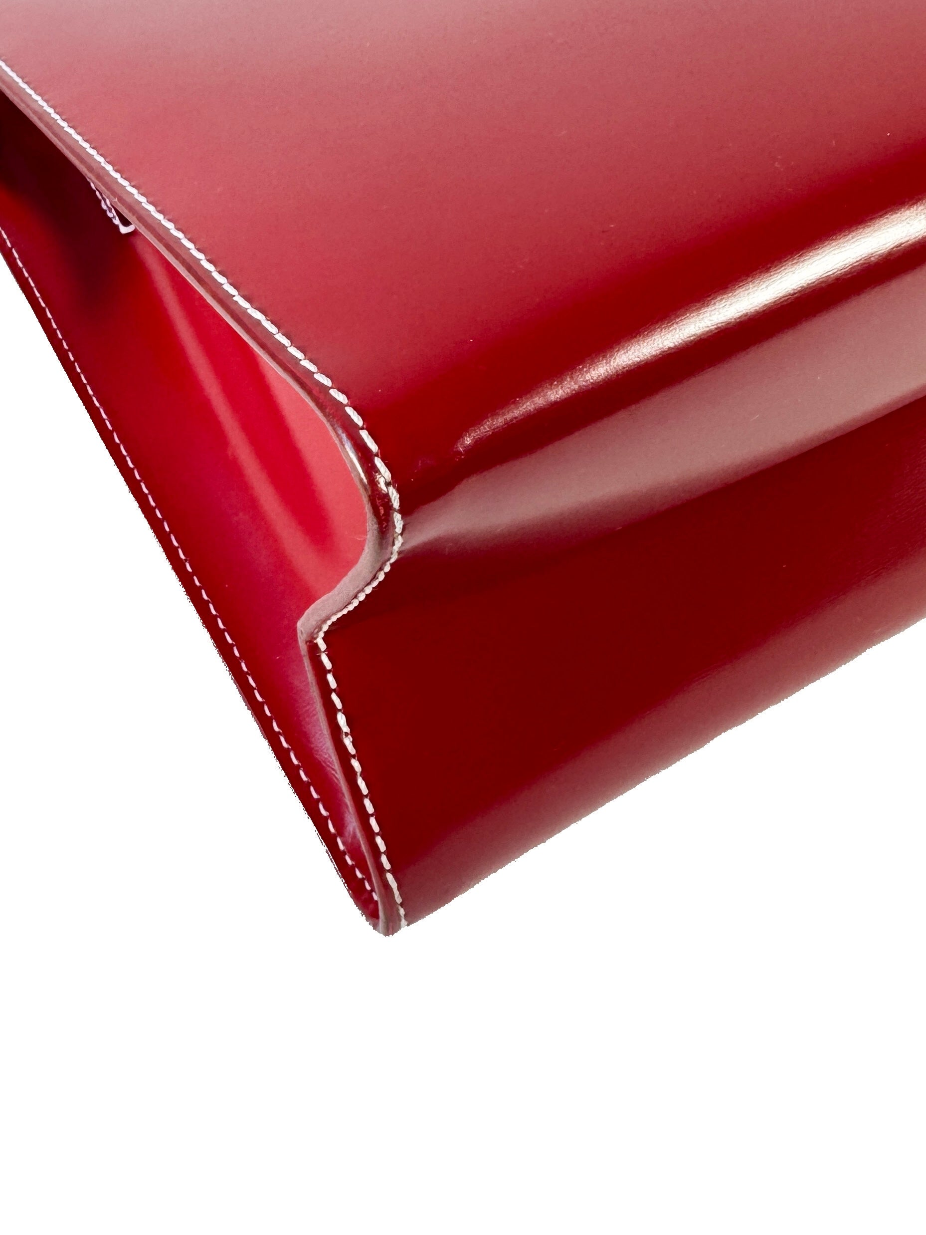 Fendi red leather zip top tote 22110 88N031 019