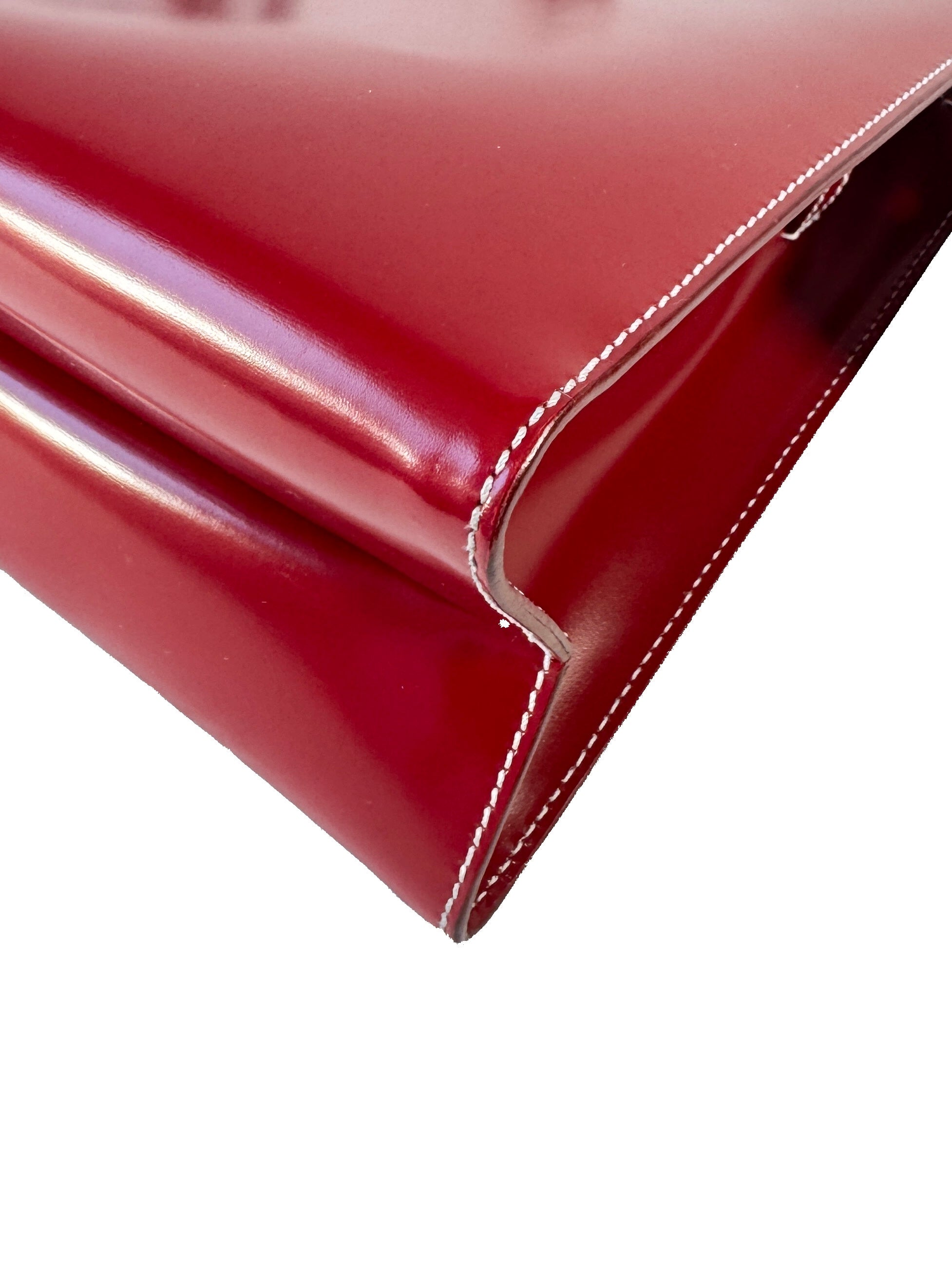 Fendi red leather zip top tote 22110 88N031 019