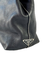 Prada black pebbled leather shoulder bag 6