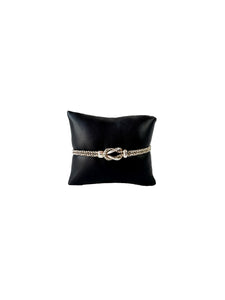 Tiffany & Co sterling silver double rope love knot bracelet