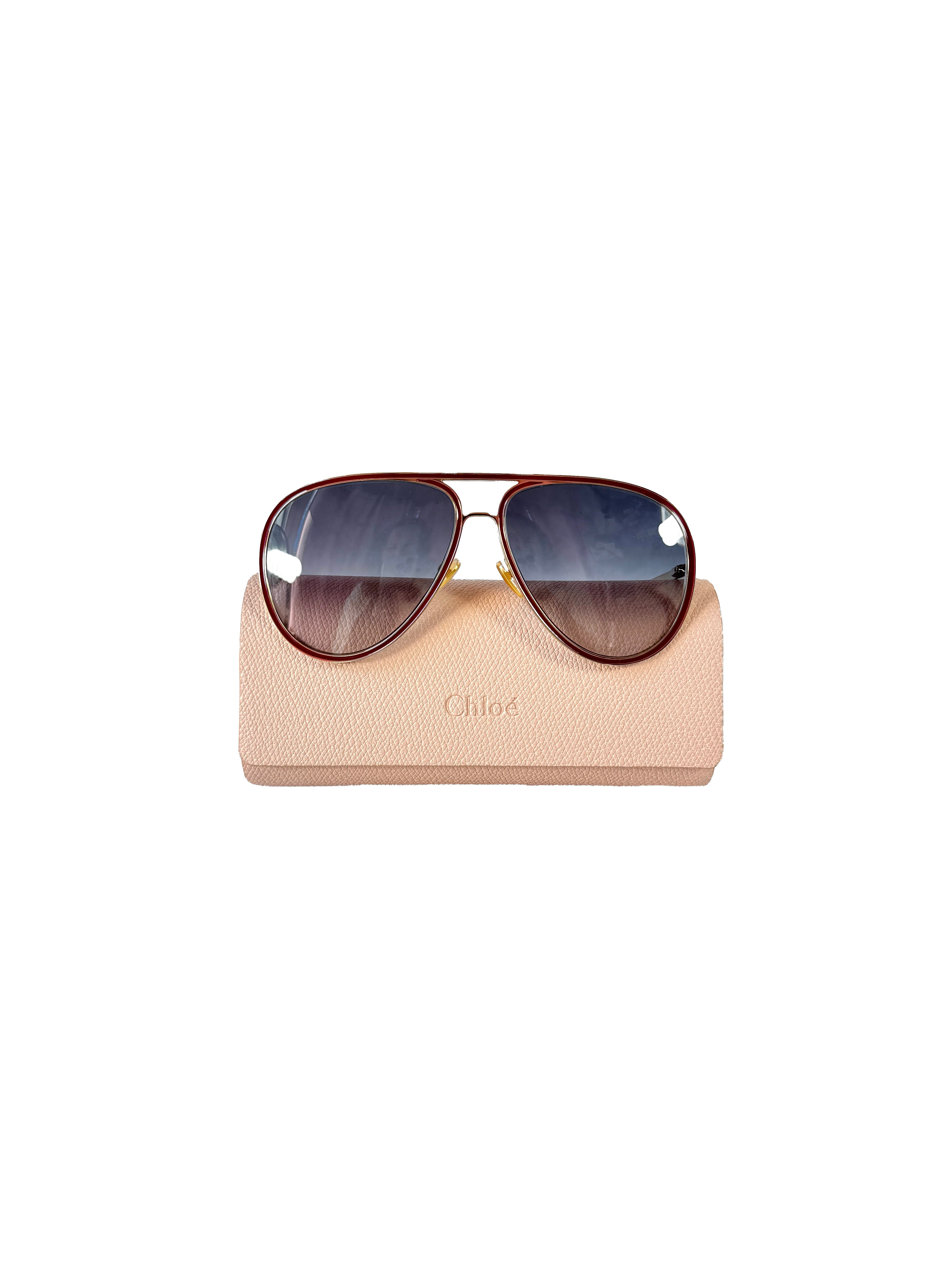 Chloé hot pink/gold sunglasses CH0099S *case*