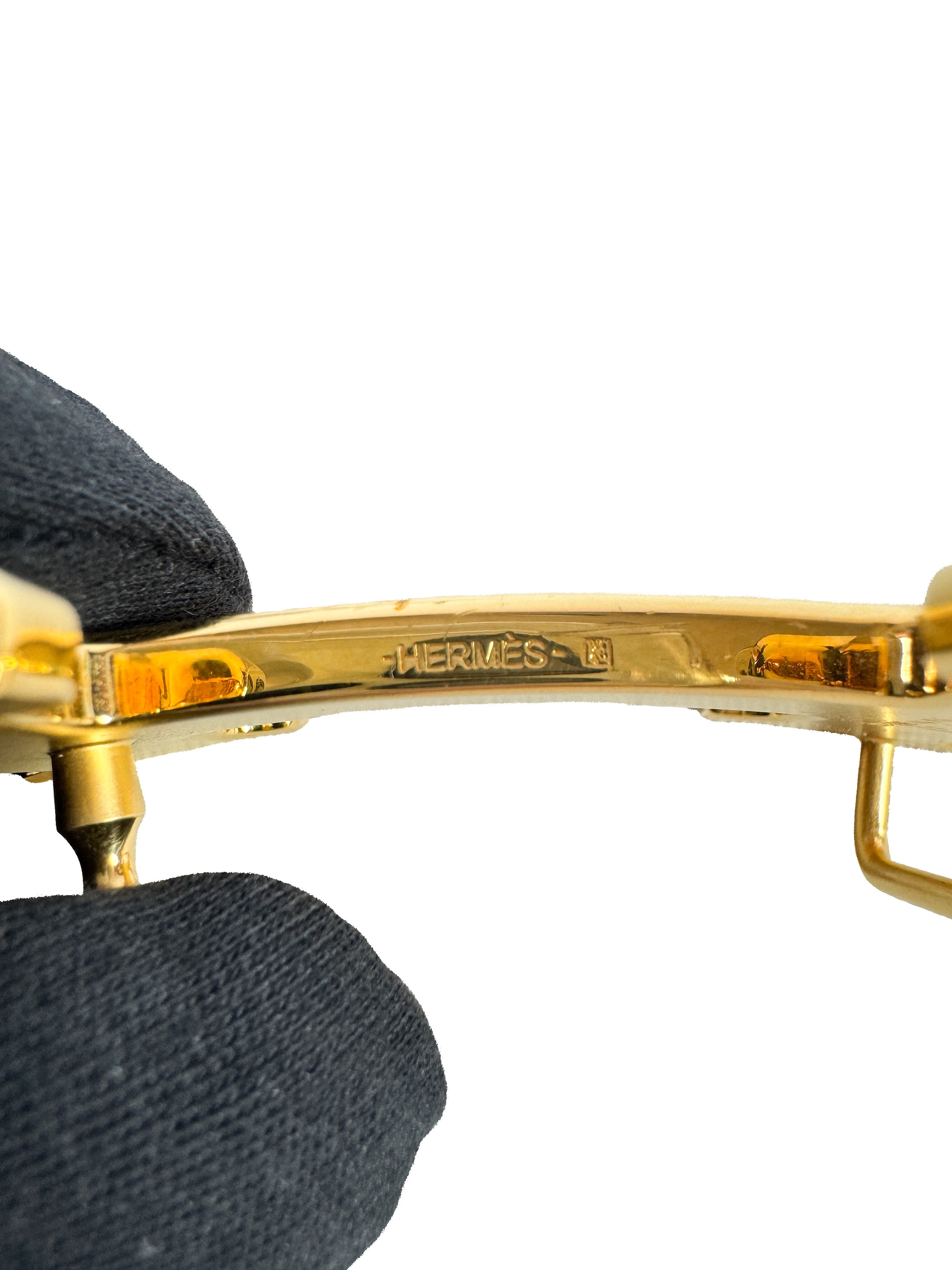 Hermès black/brown leather reversible Constance Martelee belt size 110 W