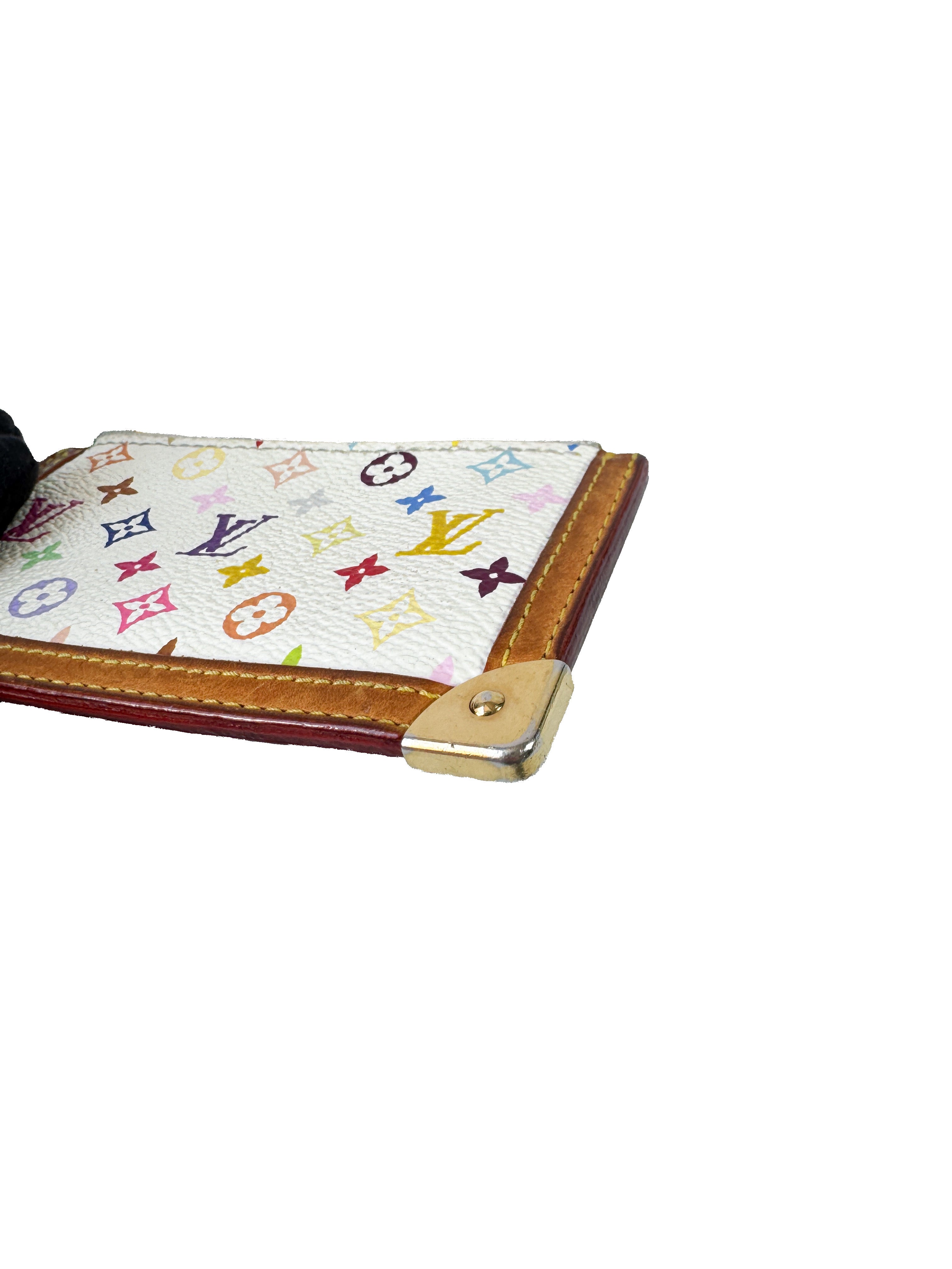 Louis Vuitton monogram white multicolor Murakami Takashi key pouch CA0043