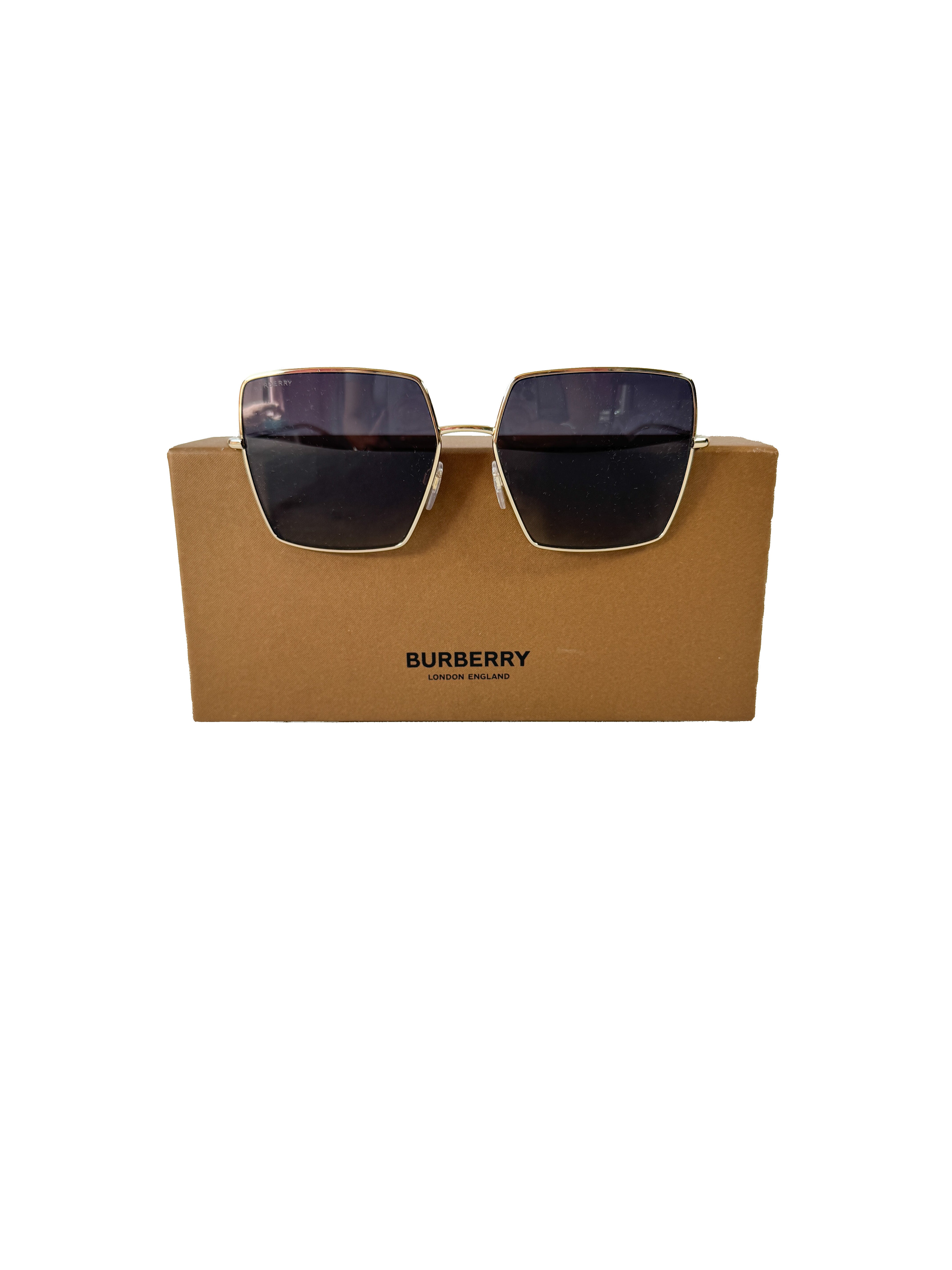 Burberry light gold Daphne polarized sunglasses B3133 CASE/BOX