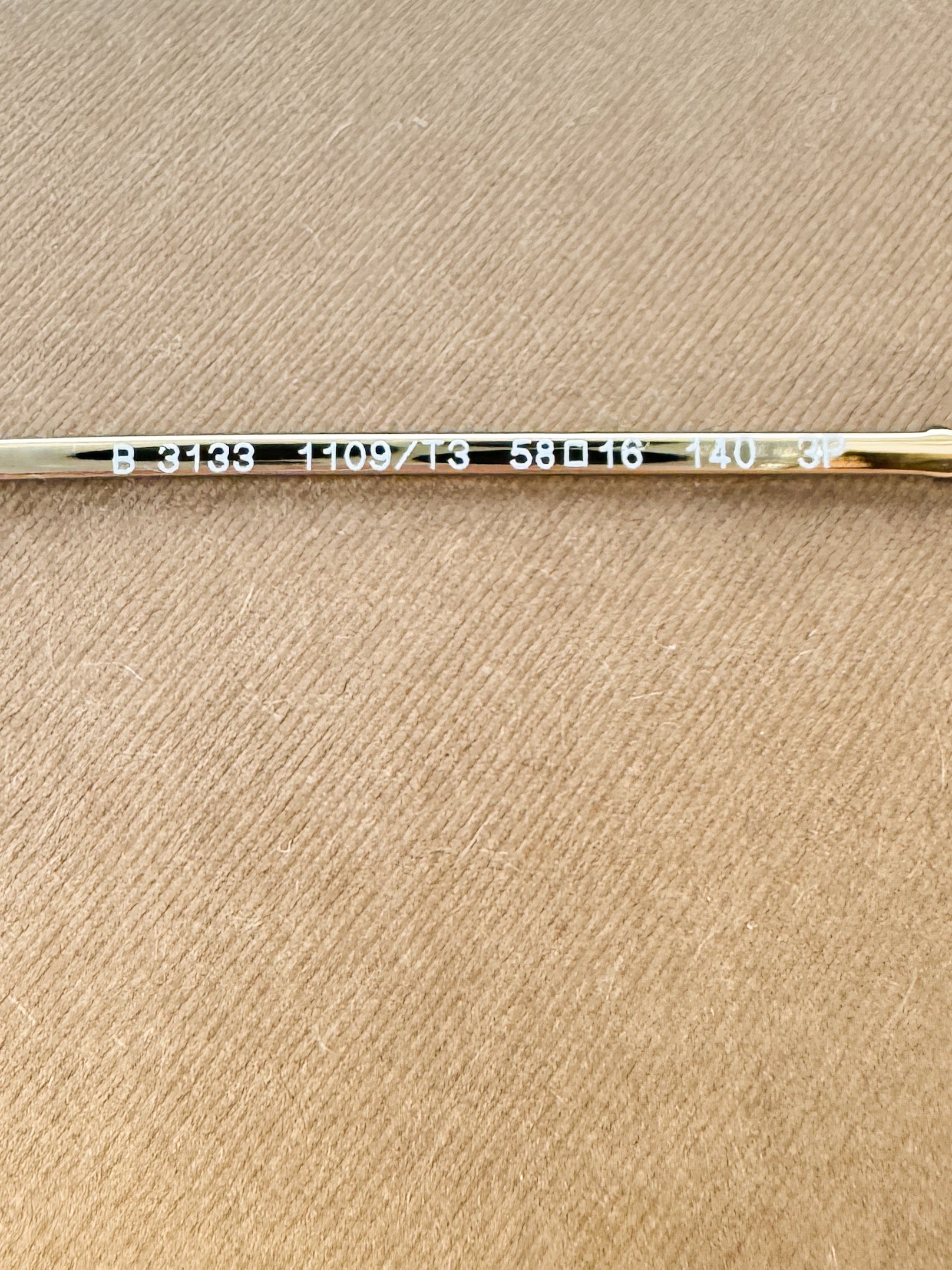 Burberry light gold Daphne polarized sunglasses B3133 CASE/BOX