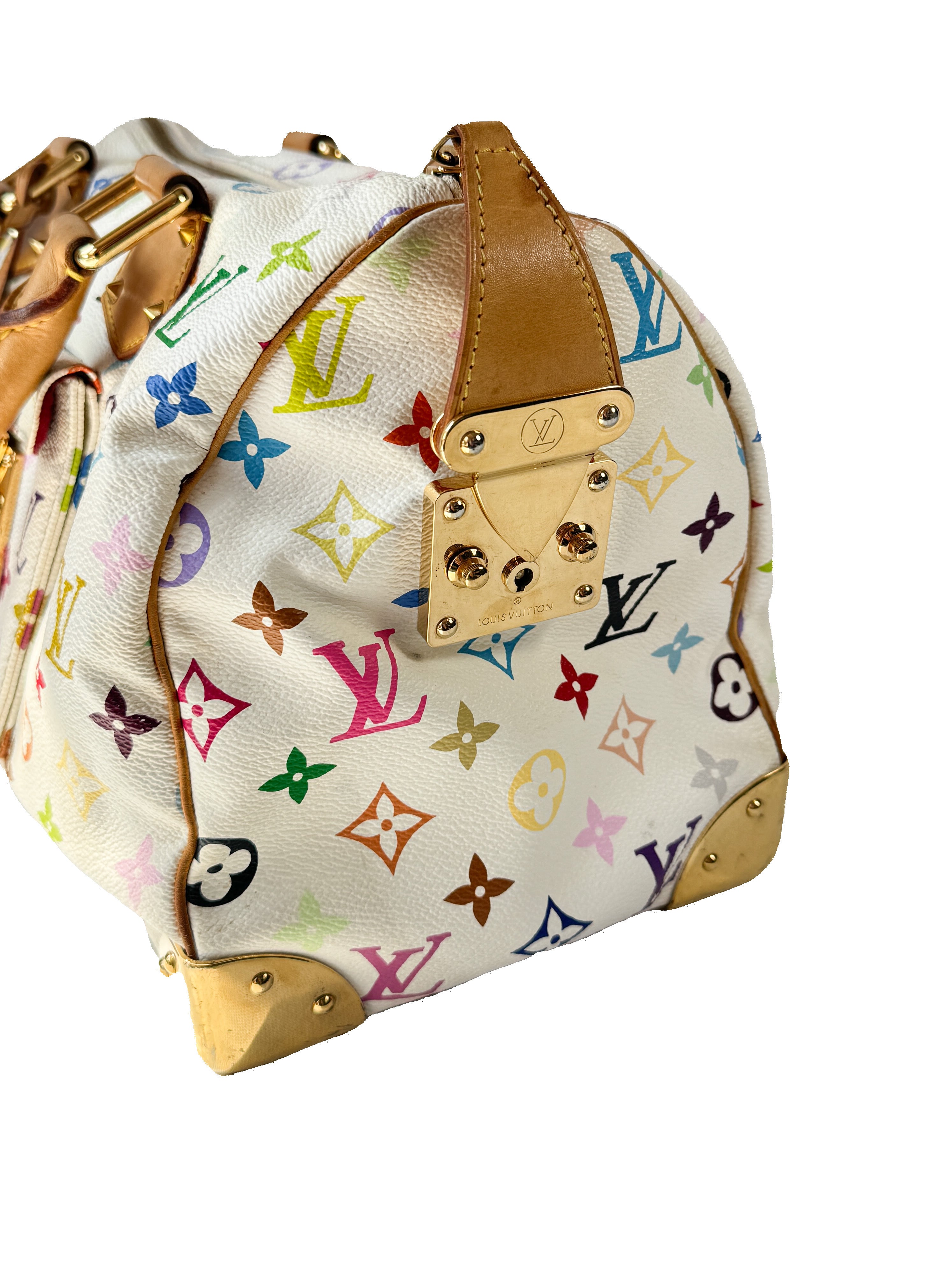 Louis Vuitton white multicolor Speedy 30 SP1005