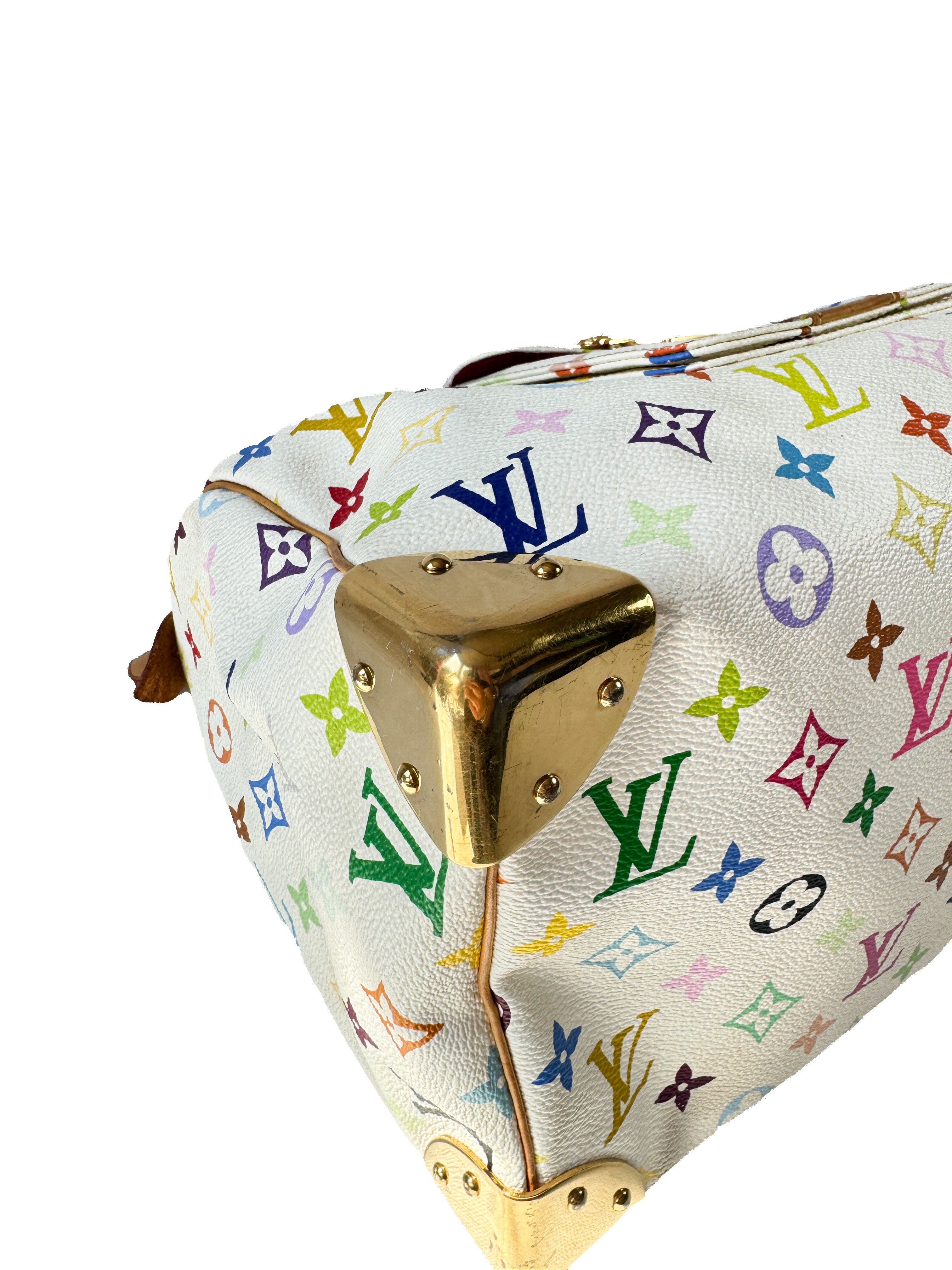Louis Vuitton white multicolor Speedy 30 SP1005