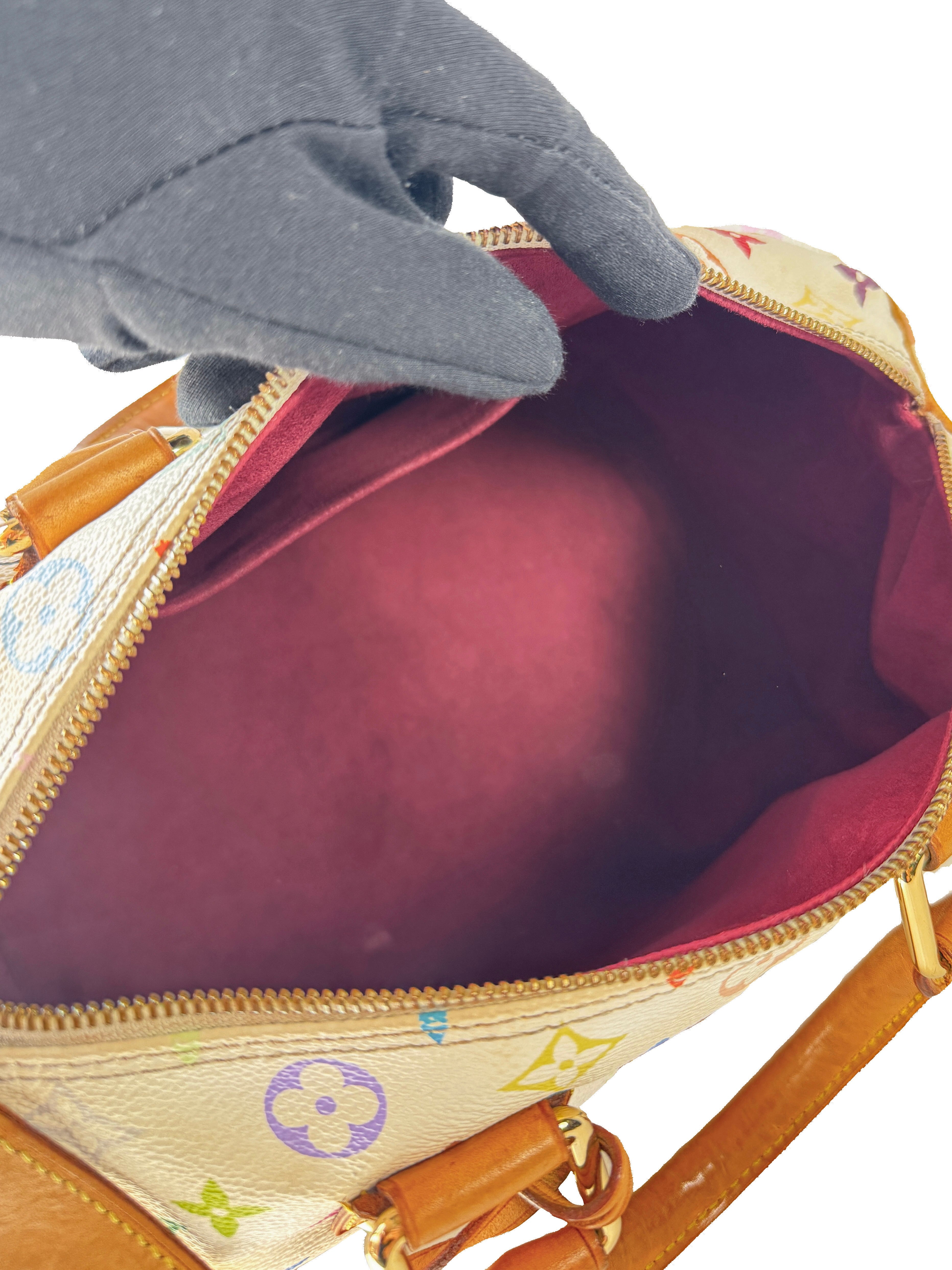 Louis Vuitton white multicolor Speedy 30 SP1005