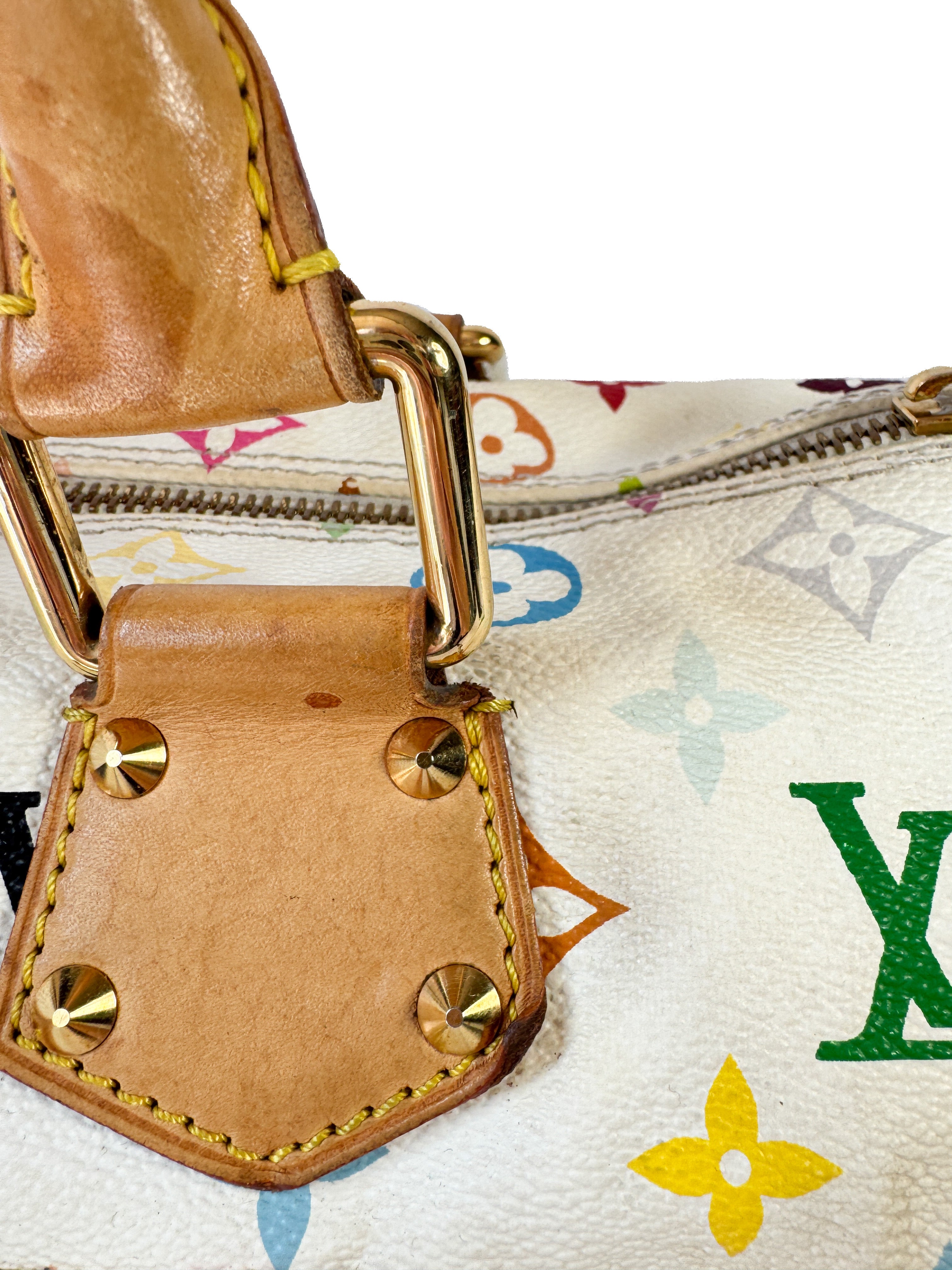 Louis Vuitton white multicolor Speedy 30 SP1005