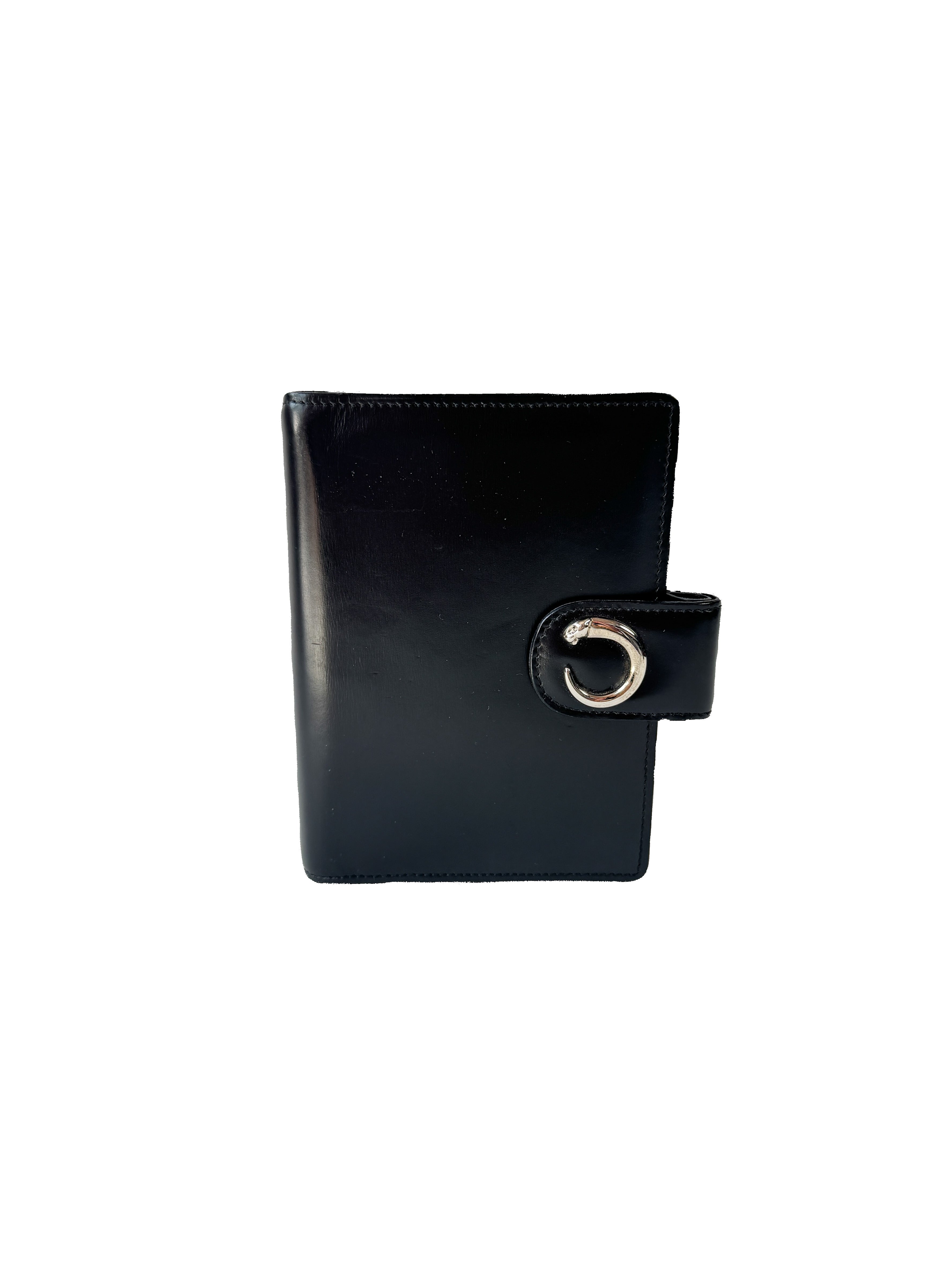 Cartier black leather Panthère agenda EDFG