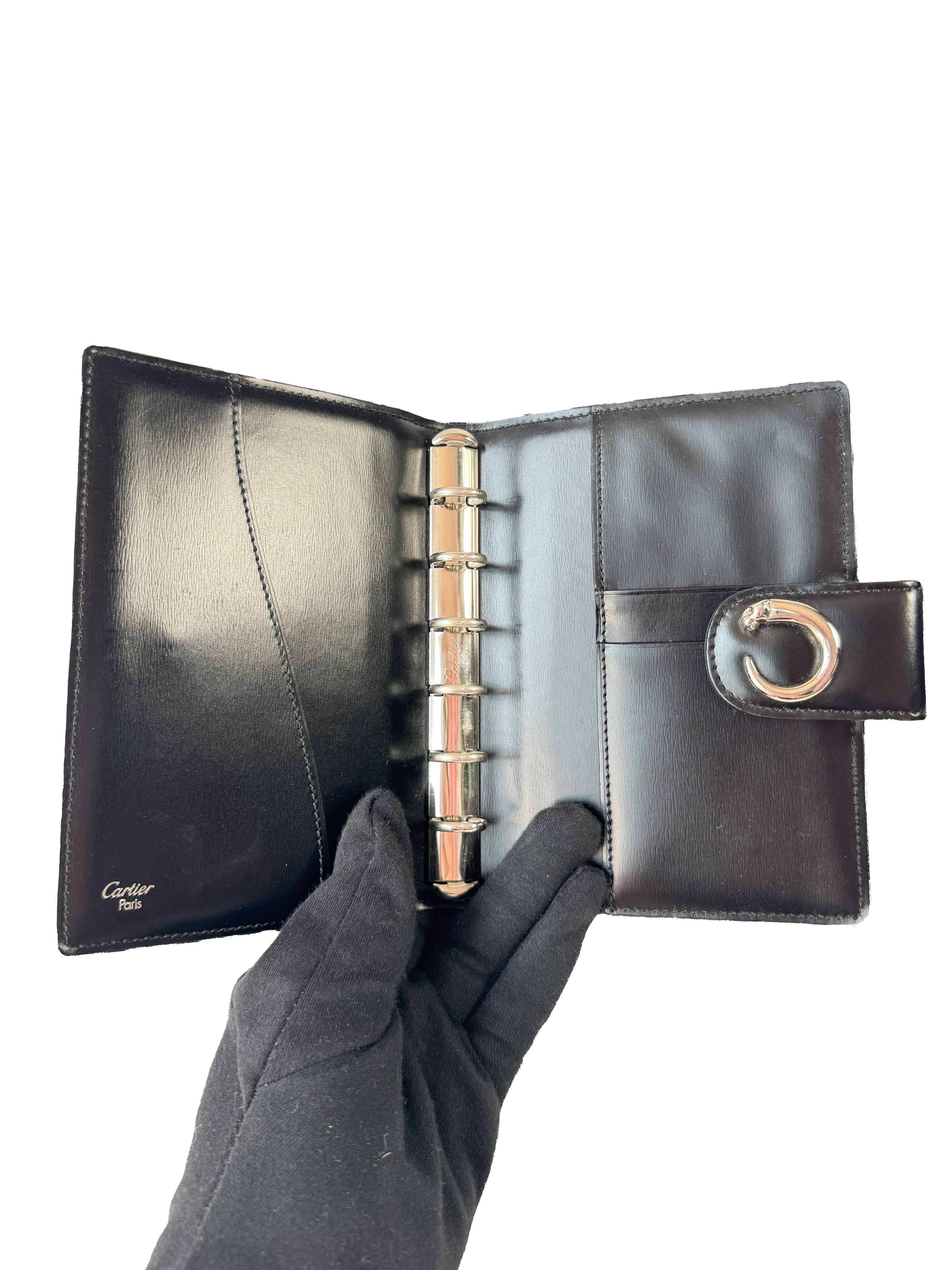 Cartier black leather Panthère agenda EDFG