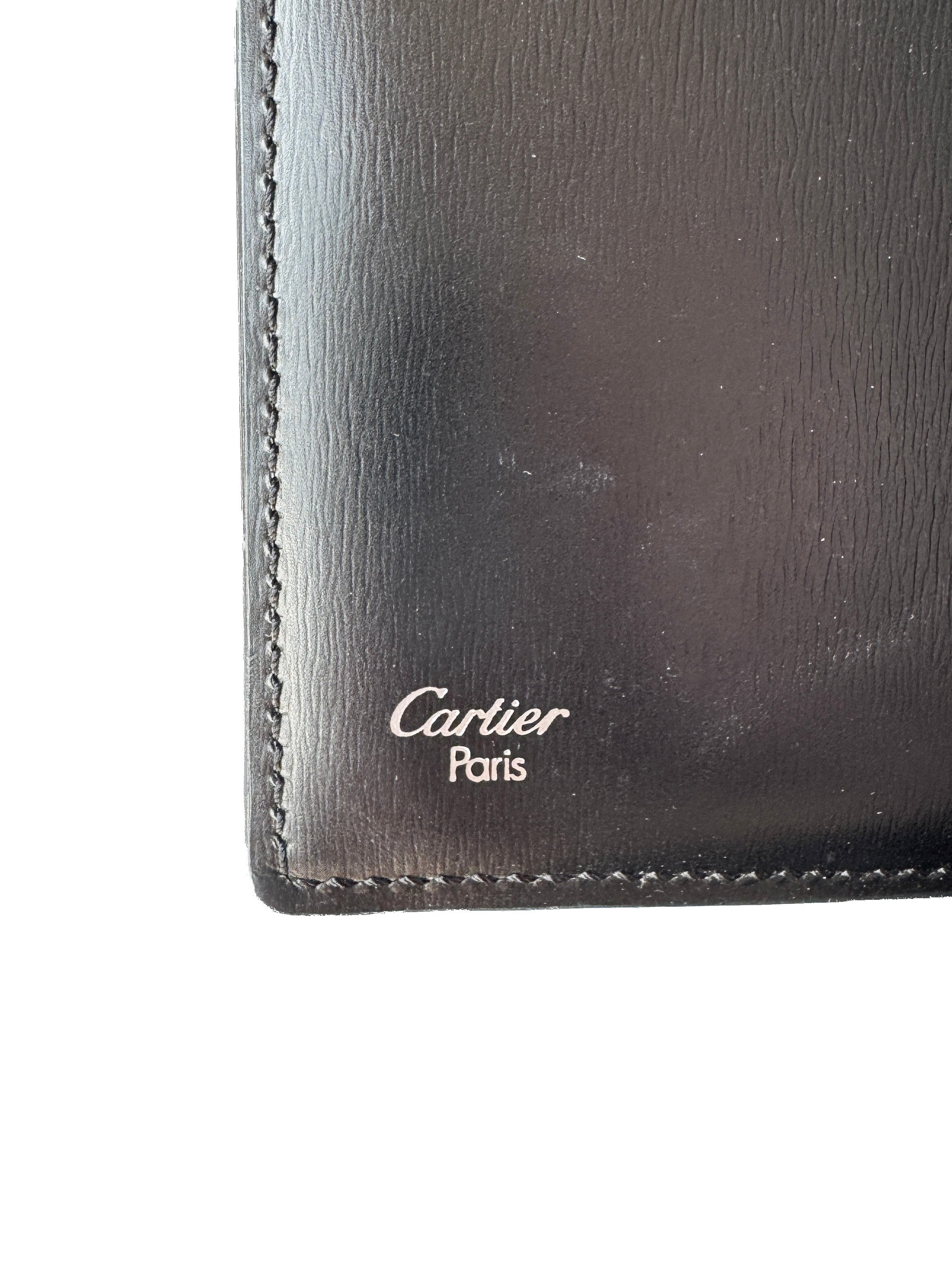 Cartier black leather Panthère agenda EDFG