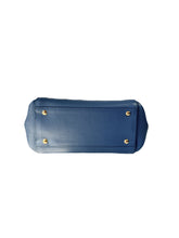 Salvatore Ferragamo blue grained calfskin small Sofia satchel  FZ-21 F626