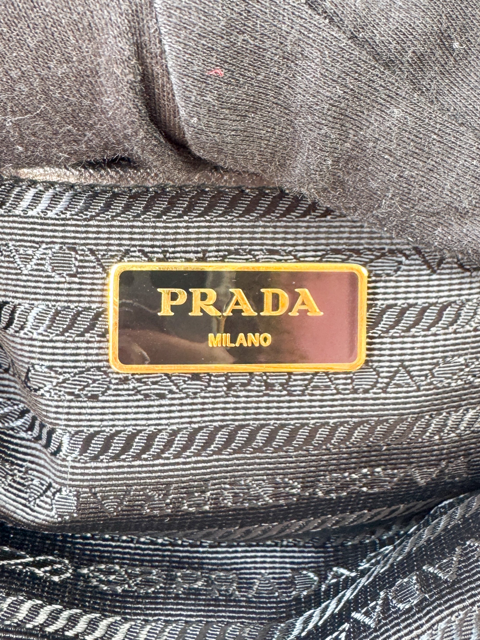 Prada Tessuto black nylon shopping tote 208