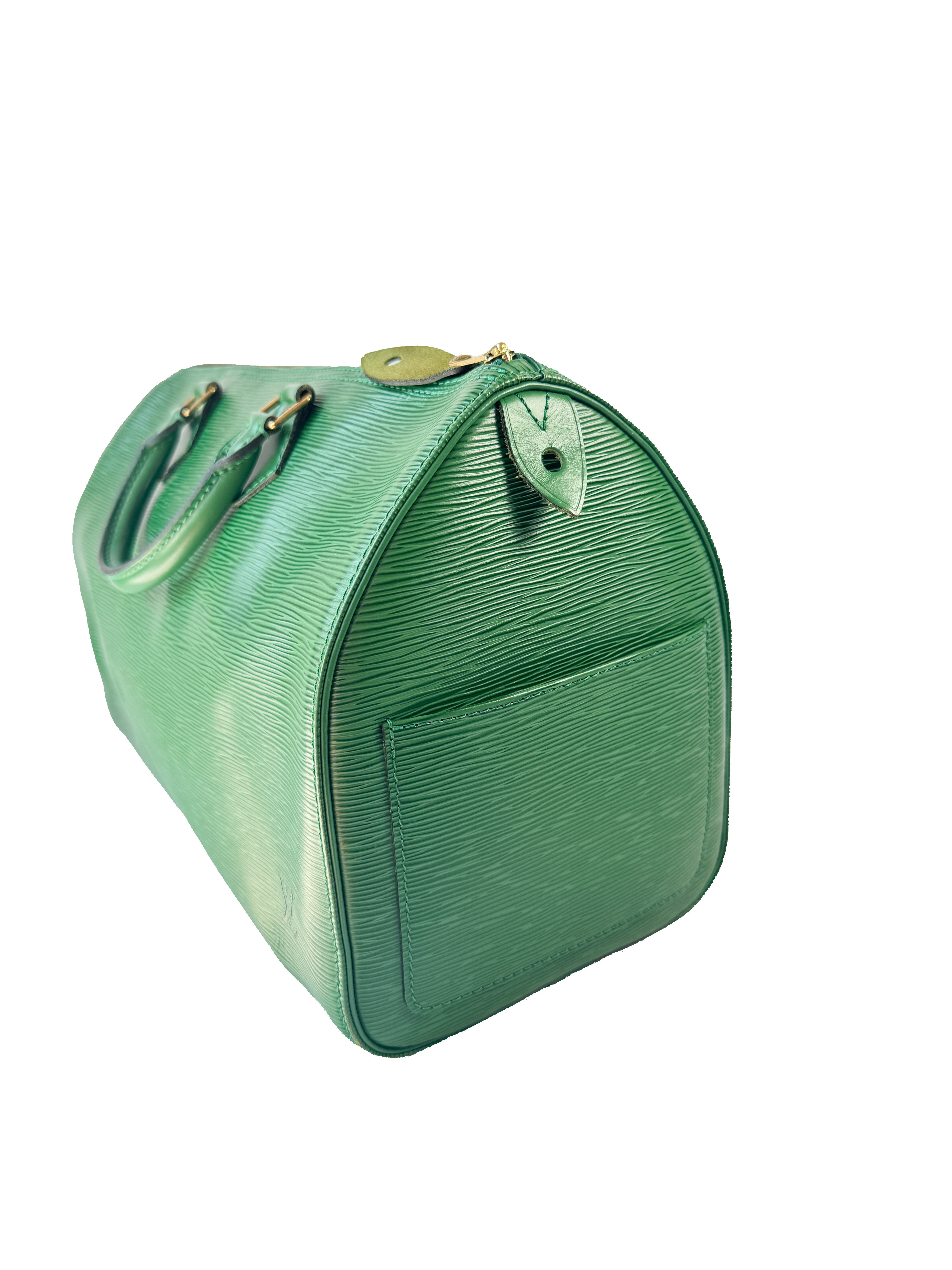 Louis Vuitton Borneo green epi speedy 35 VI0934