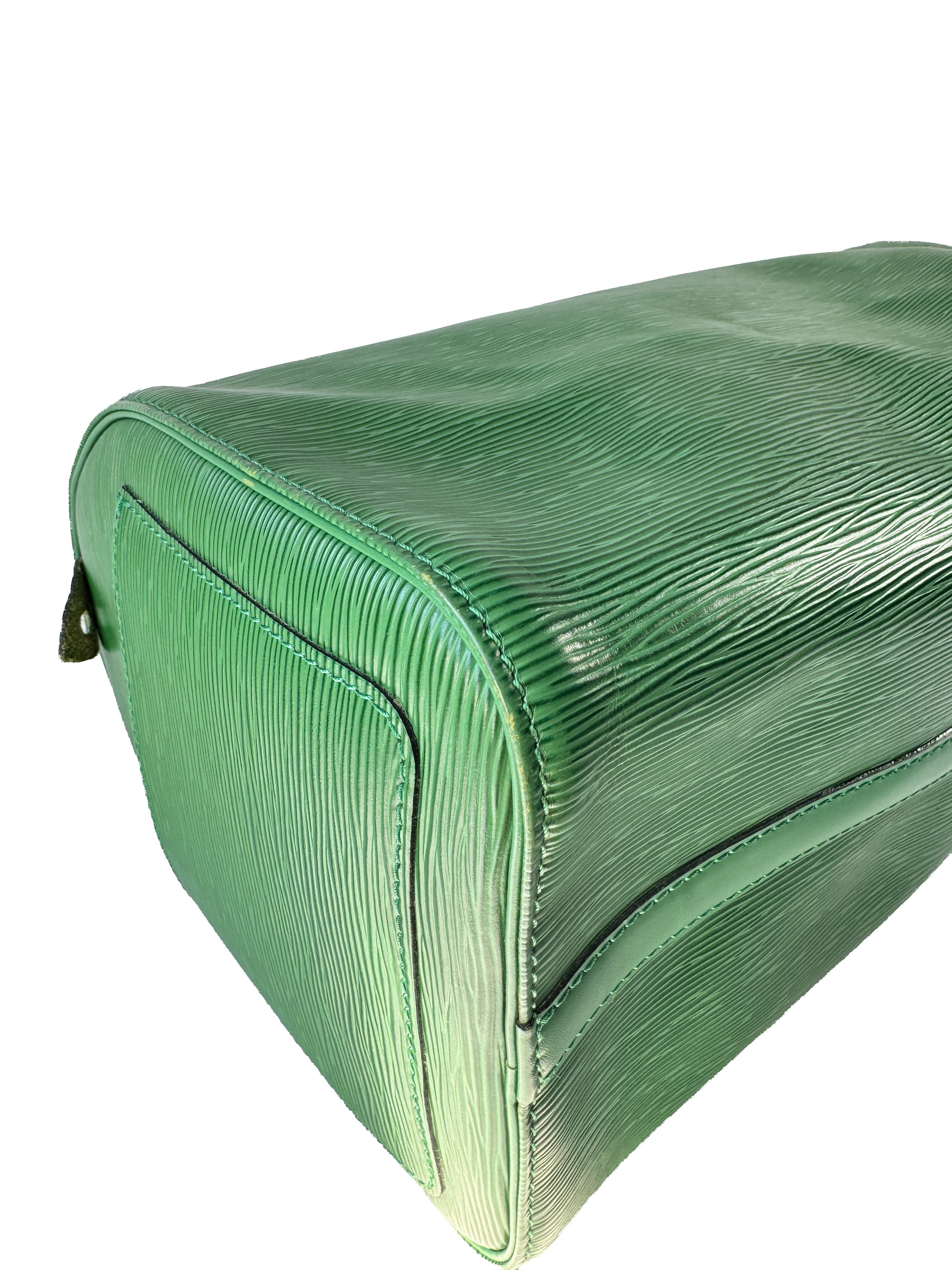 Louis Vuitton Borneo green epi speedy 35 VI0934