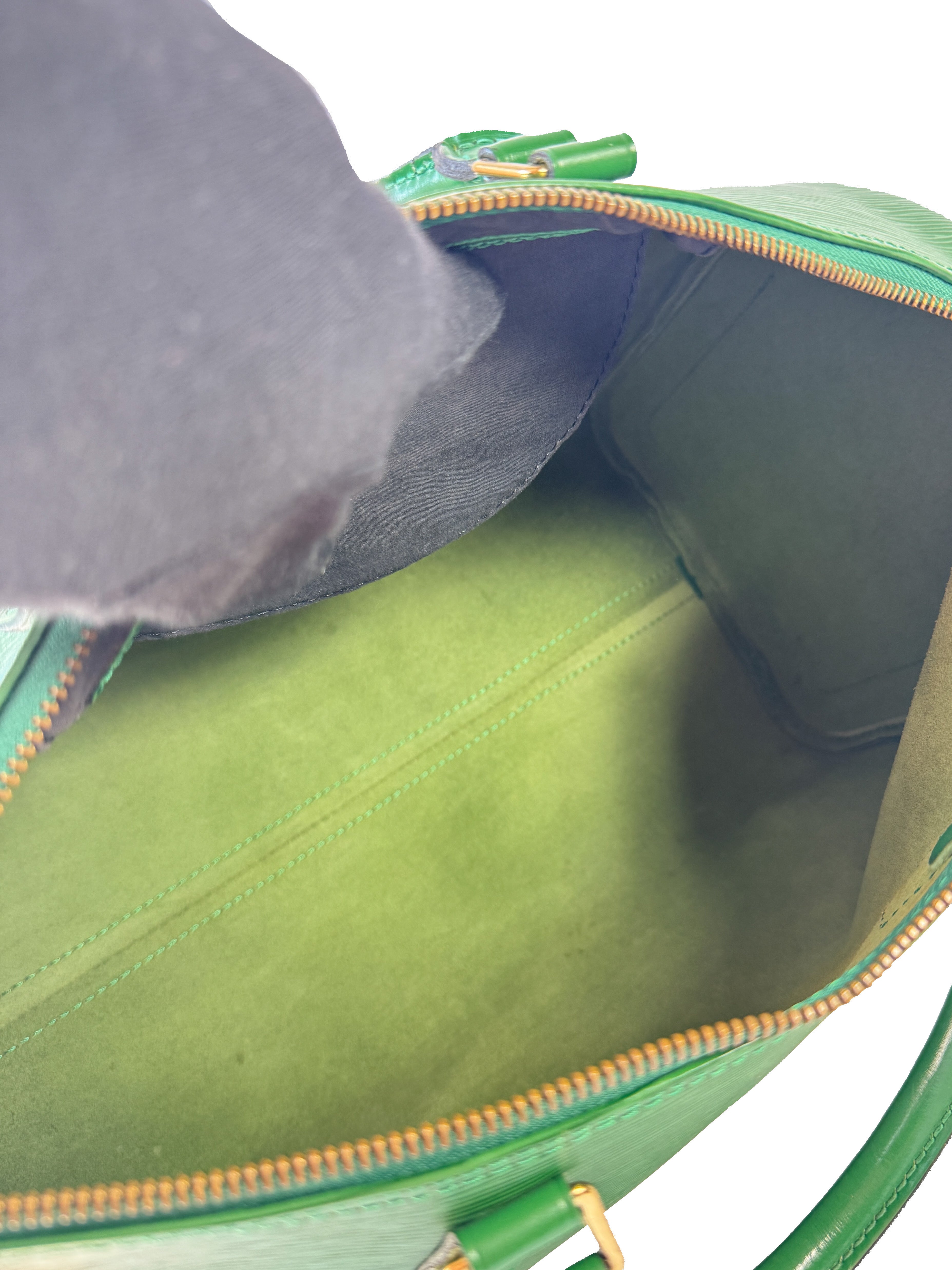 Louis Vuitton Borneo green epi speedy 35 VI0934