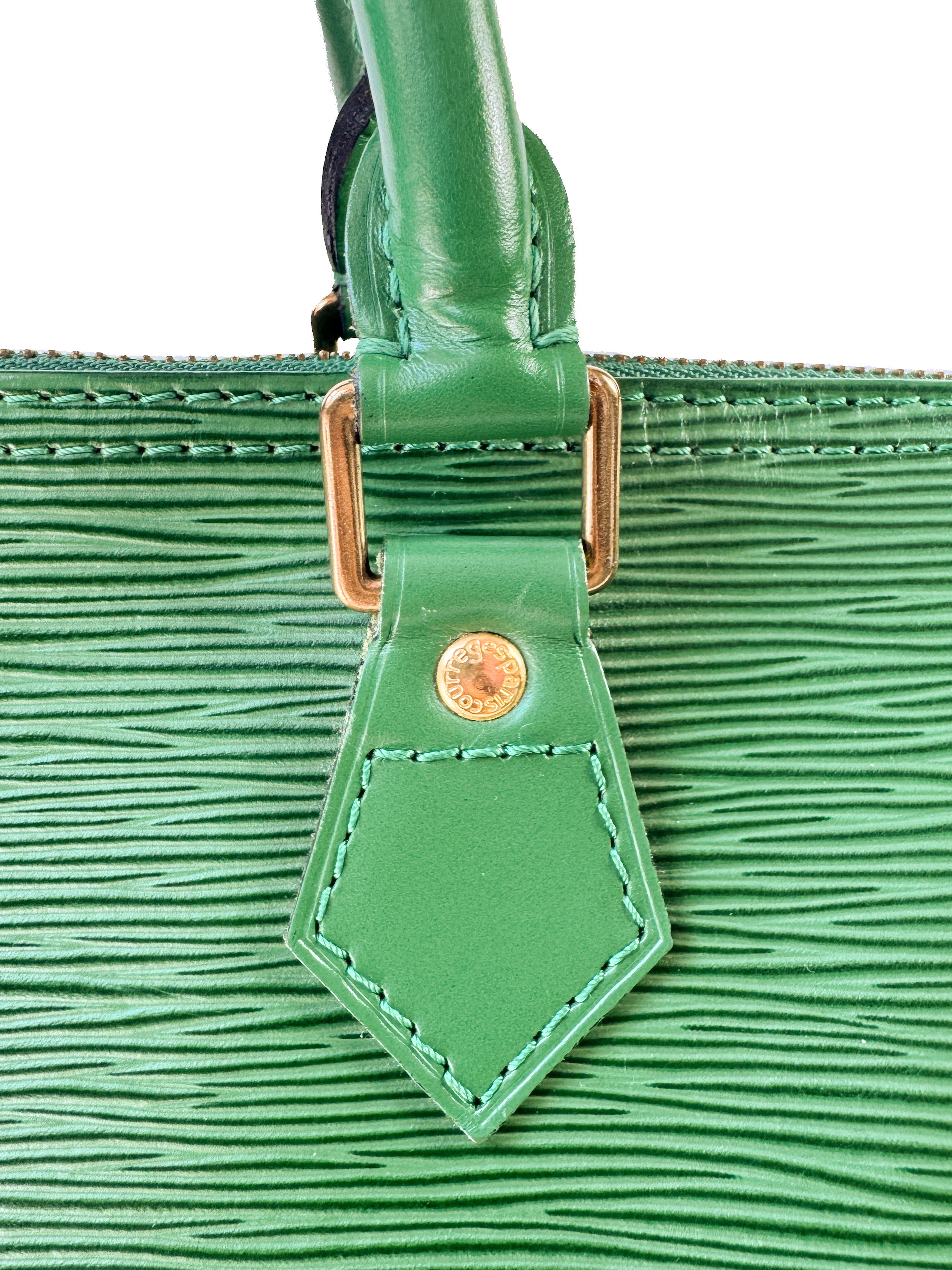 Louis Vuitton Borneo green epi speedy 35 VI0934